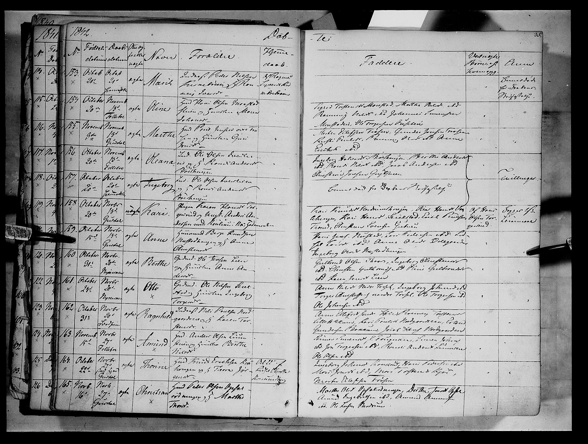 Gausdal prestekontor, AV/SAH-PREST-090/H/Ha/Haa/L0007: Parish register (official) no. 7, 1840-1850, p. 35