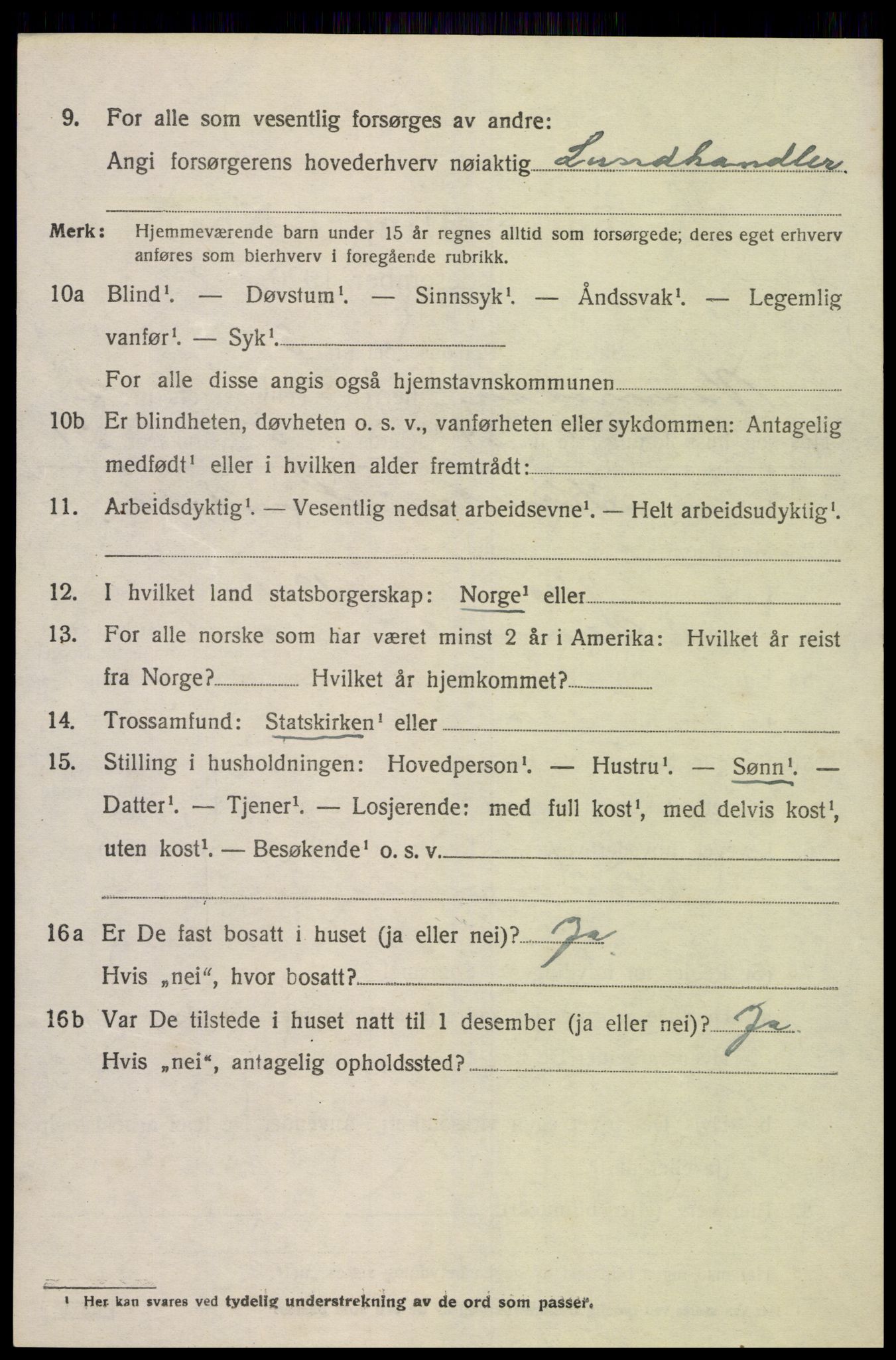 SAK, 1920 census for Vennesla, 1920, p. 1935
