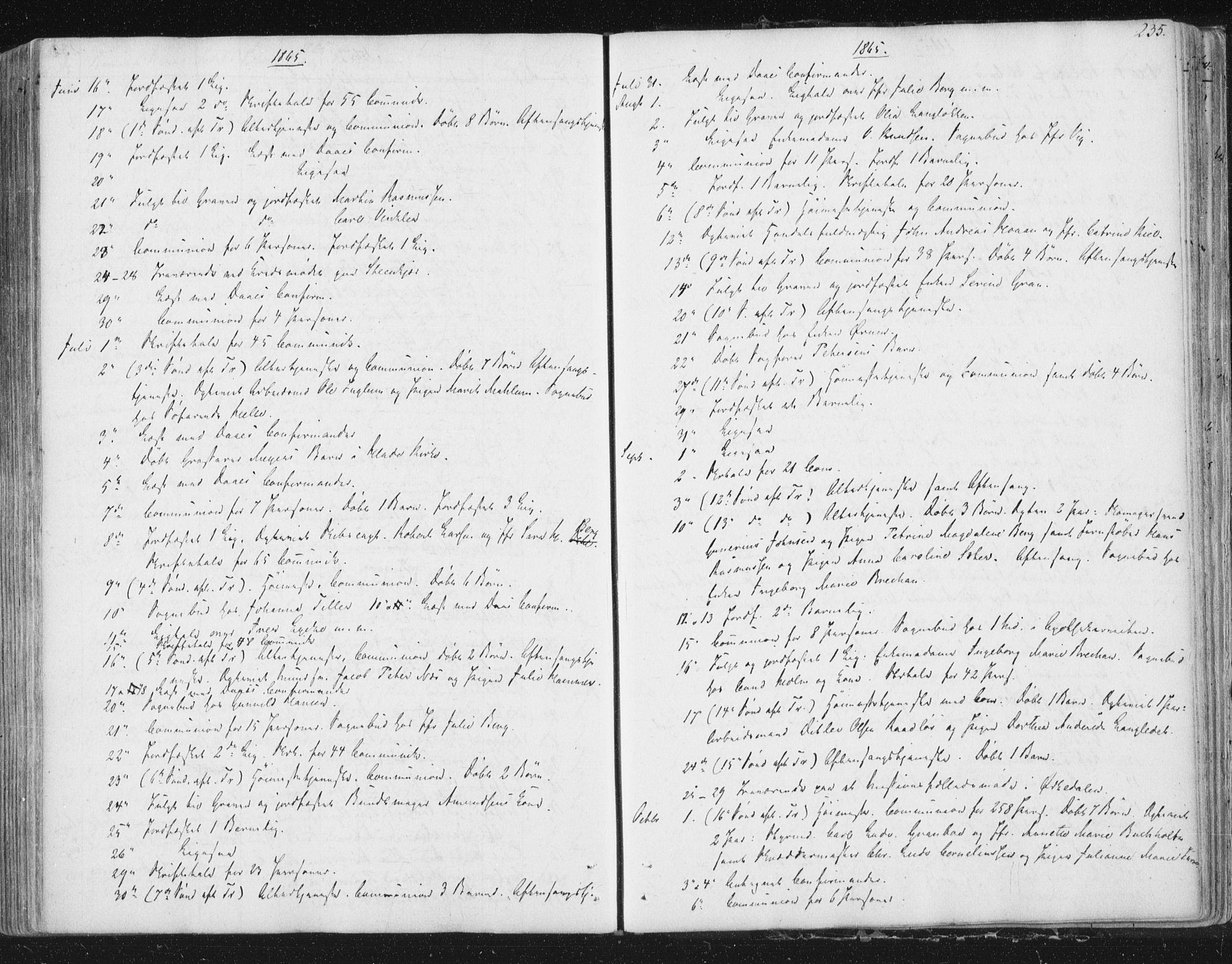 Ministerialprotokoller, klokkerbøker og fødselsregistre - Sør-Trøndelag, SAT/A-1456/602/L0127: Curate's parish register no. 602B01, 1821-1875, p. 235