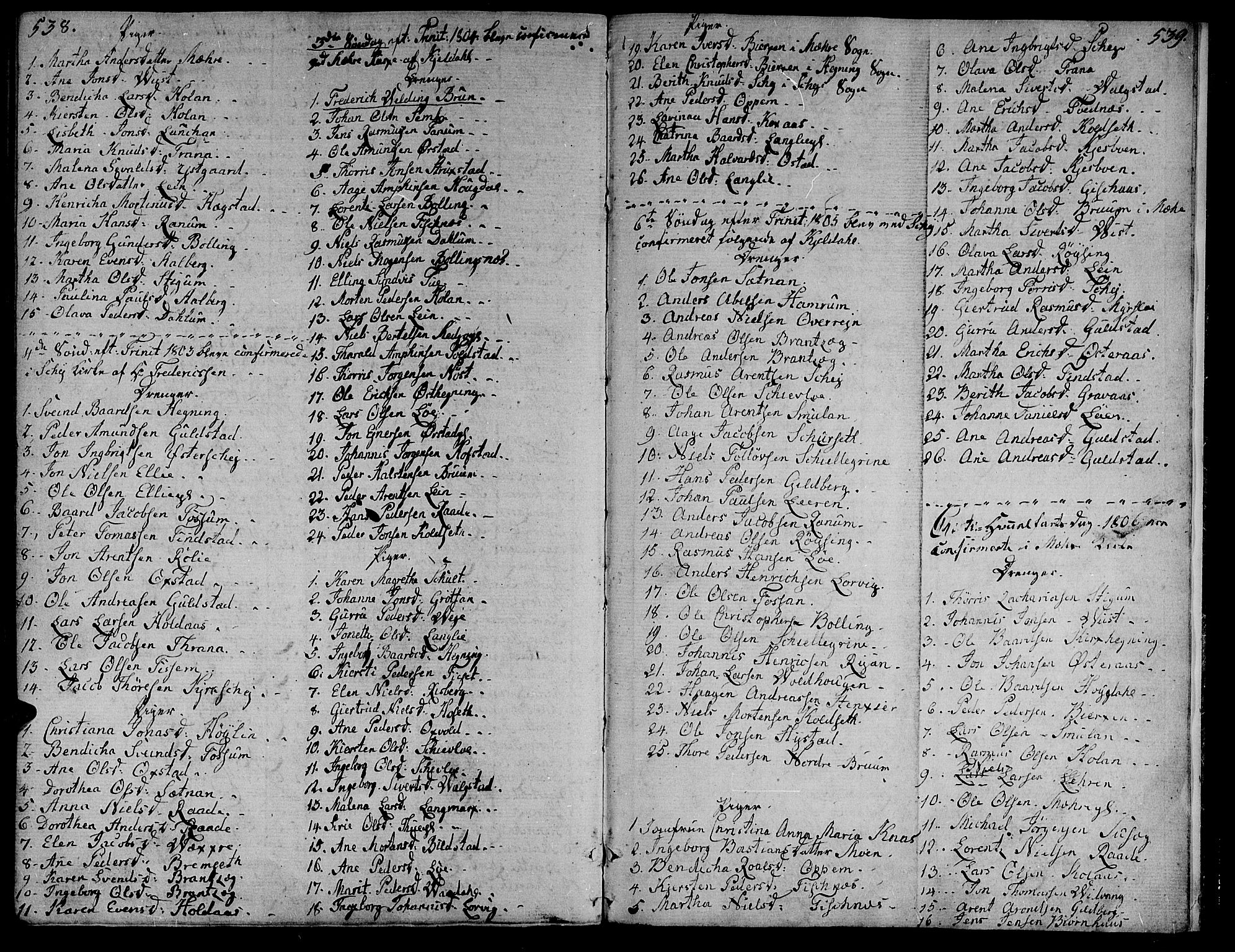 Ministerialprotokoller, klokkerbøker og fødselsregistre - Nord-Trøndelag, SAT/A-1458/735/L0332: Parish register (official) no. 735A03, 1795-1816, p. 538-539