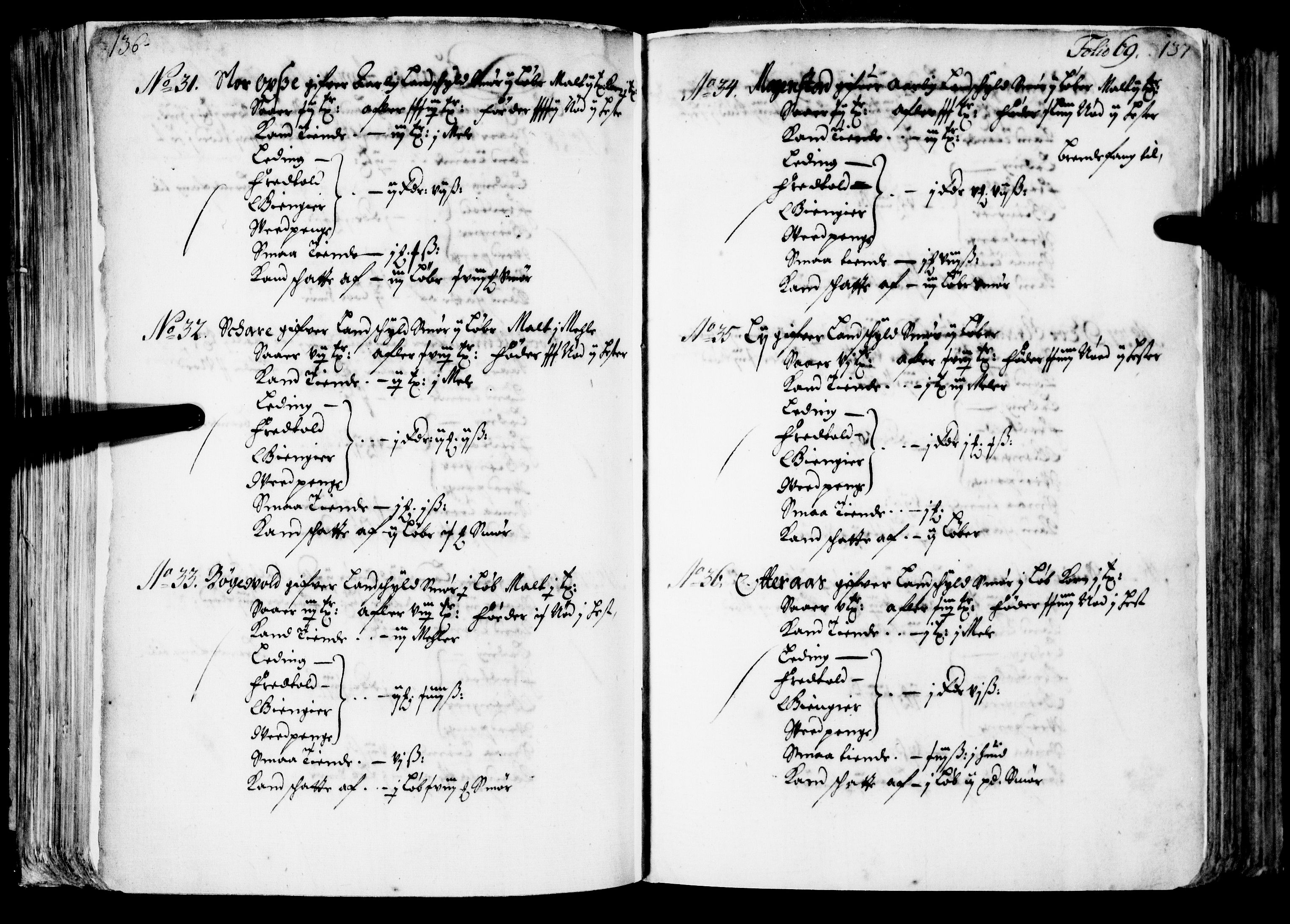 Rentekammeret inntil 1814, Realistisk ordnet avdeling, RA/EA-4070/N/Nb/Nba/L0039: Nordhordland fogderi, 1667, p. 68b-69a