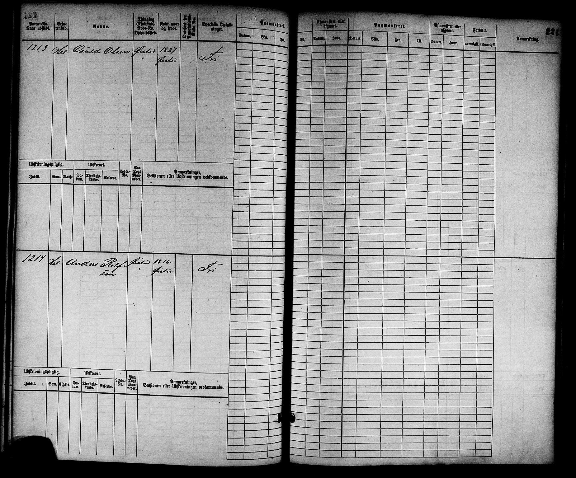 Arendal mønstringskrets, SAK/2031-0012/F/Fb/L0011: Hovedrulle nr 775-1528, S-9, 1868-1885, p. 227