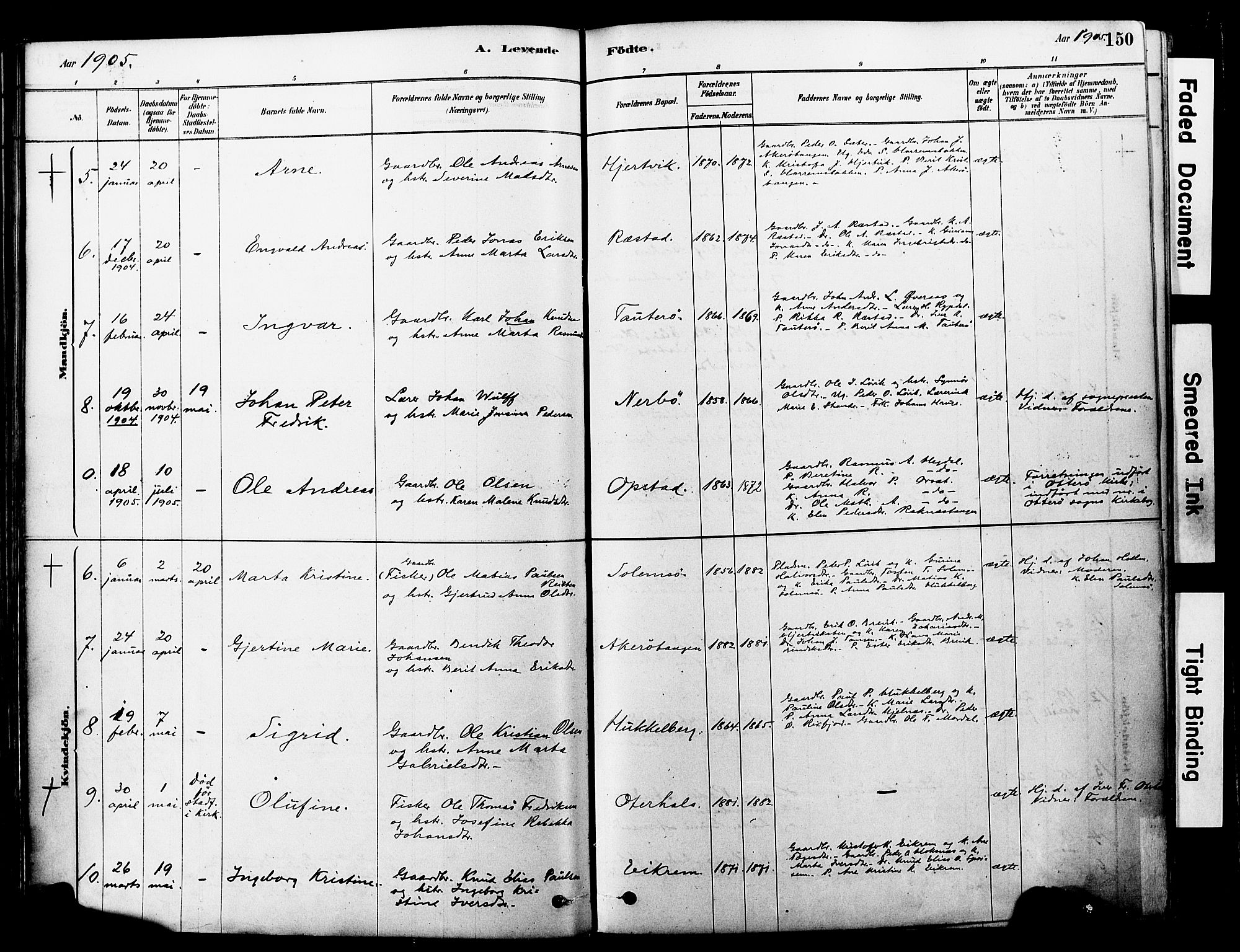 Ministerialprotokoller, klokkerbøker og fødselsregistre - Møre og Romsdal, AV/SAT-A-1454/560/L0721: Parish register (official) no. 560A05, 1878-1917, p. 150