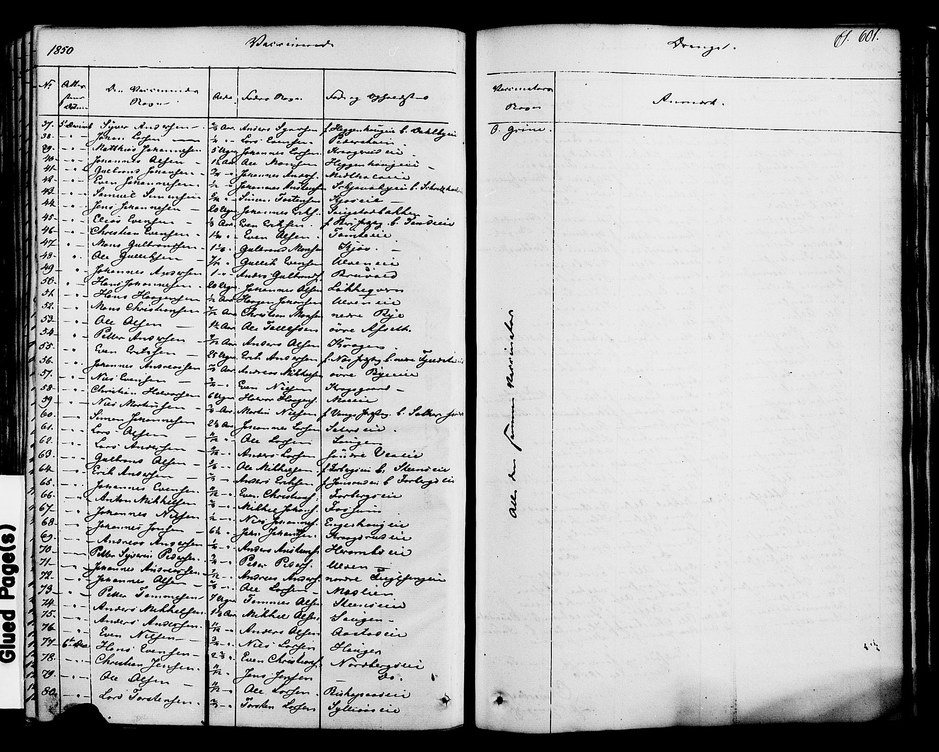 Ringsaker prestekontor, AV/SAH-PREST-014/K/Ka/L0008: Parish register (official) no. 8, 1837-1850, p. 601