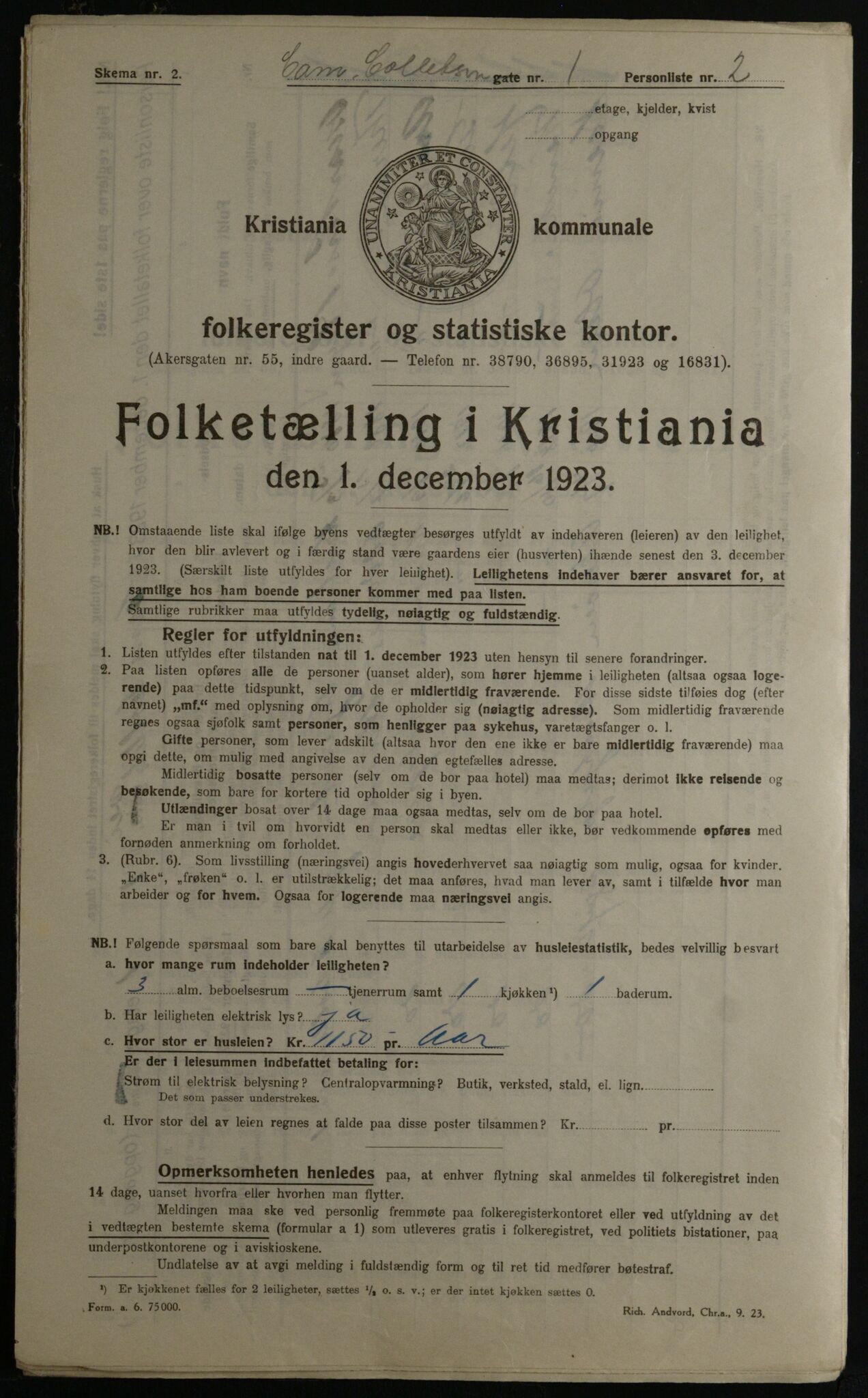 OBA, Municipal Census 1923 for Kristiania, 1923, p. 12770