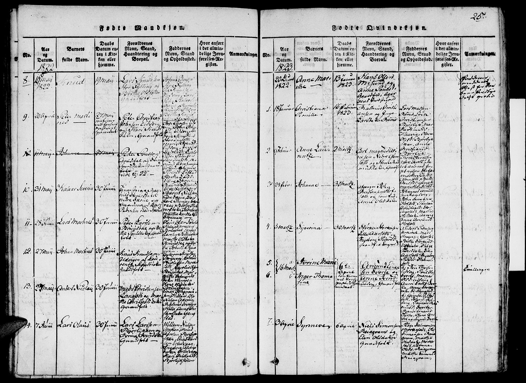 Ministerialprotokoller, klokkerbøker og fødselsregistre - Møre og Romsdal, AV/SAT-A-1454/524/L0351: Parish register (official) no. 524A03, 1816-1838, p. 25