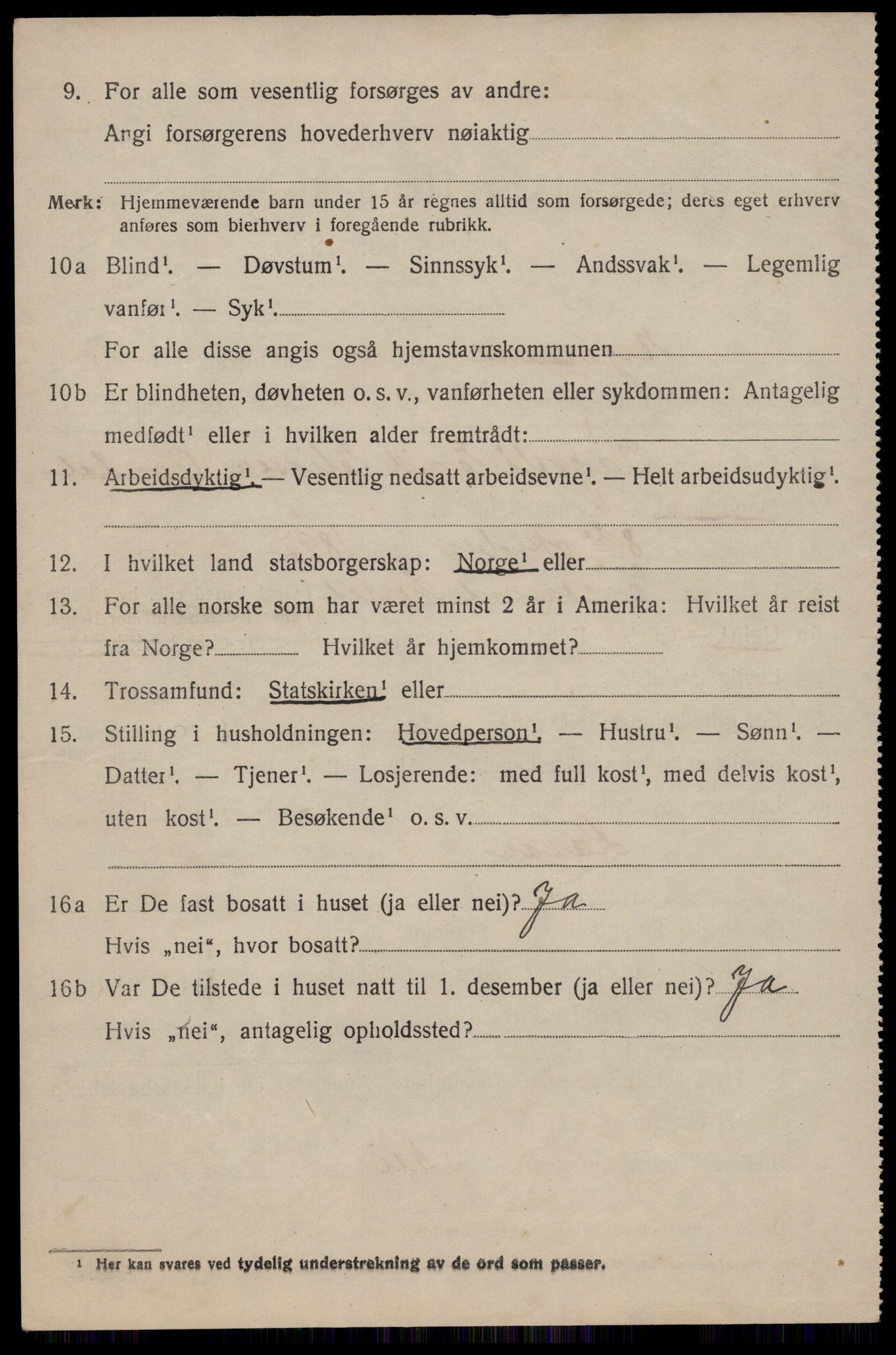 SAST, 1920 census for Eigersund, 1920, p. 5050