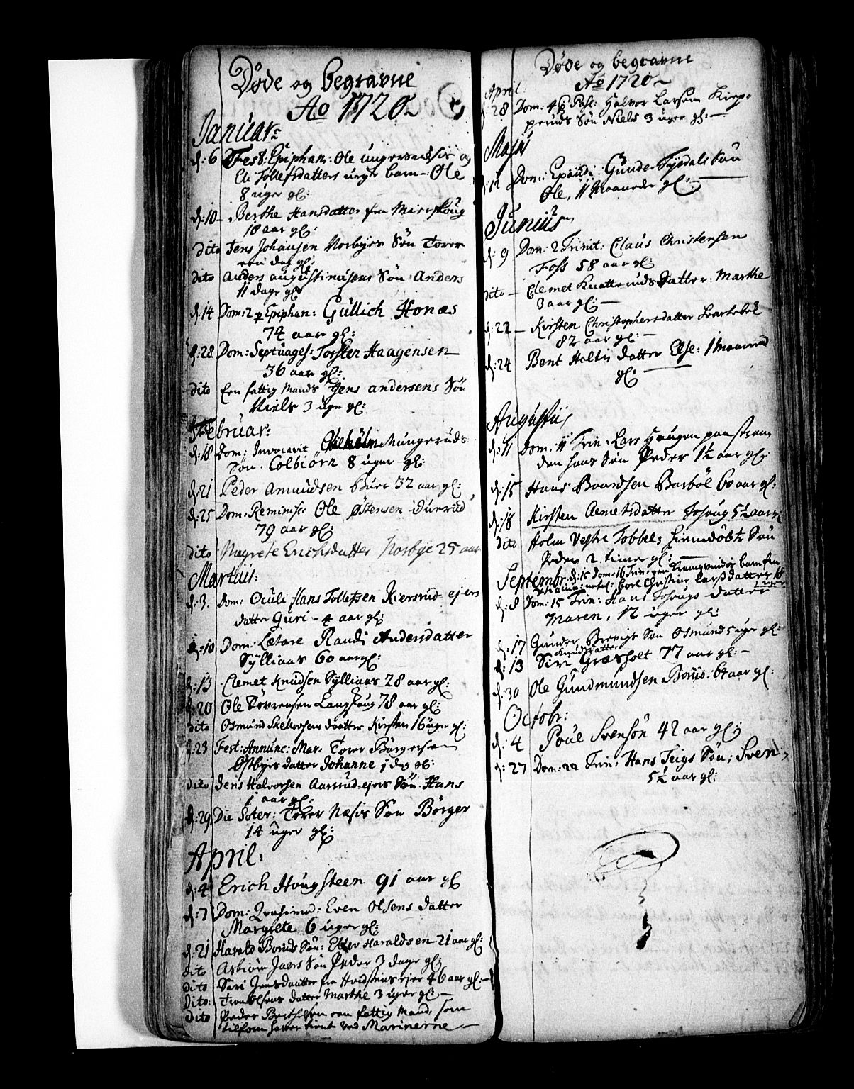 Enebakk prestekontor Kirkebøker, SAO/A-10171c/F/Fa/L0001: Parish register (official) no. I 1, 1719-1754