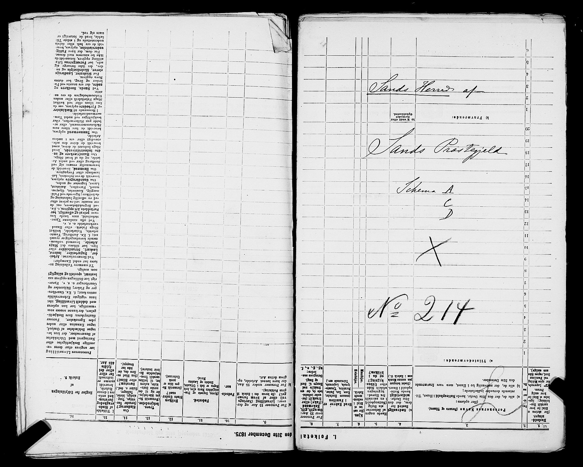 SAST, 1875 census for 1136P Sand, 1875, p. 1