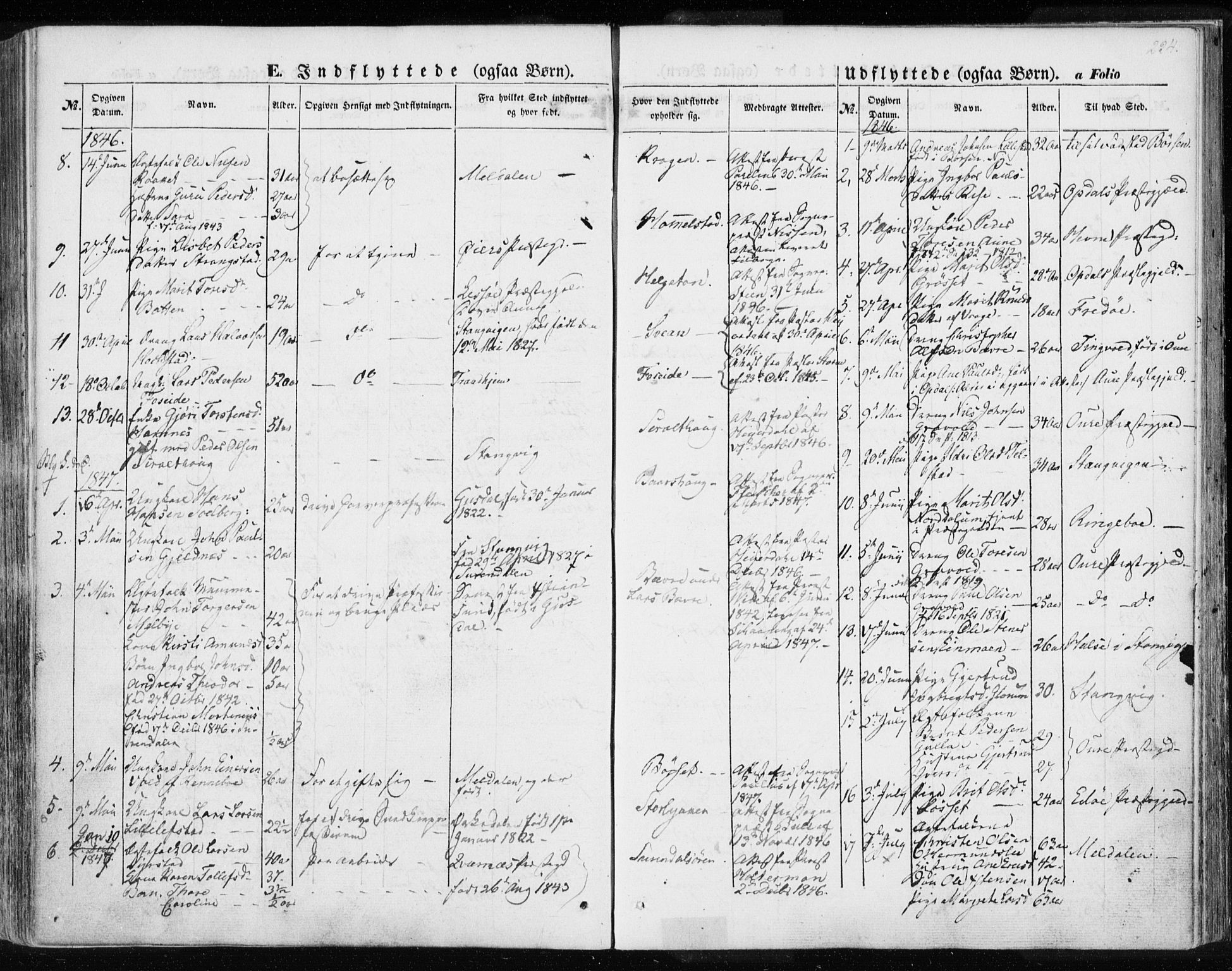 Ministerialprotokoller, klokkerbøker og fødselsregistre - Møre og Romsdal, SAT/A-1454/595/L1043: Parish register (official) no. 595A05, 1843-1851, p. 224