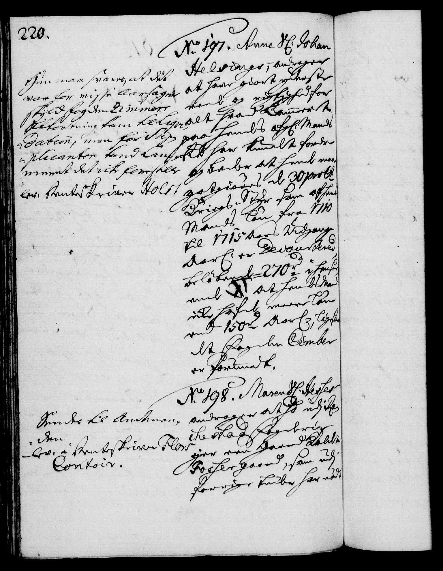 Rentekammeret, Kammerkanselliet, RA/EA-3111/G/Gh/Gha/L0012: Norsk ekstraktmemorialprotokoll (merket RK 53.57), 1730, p. 220