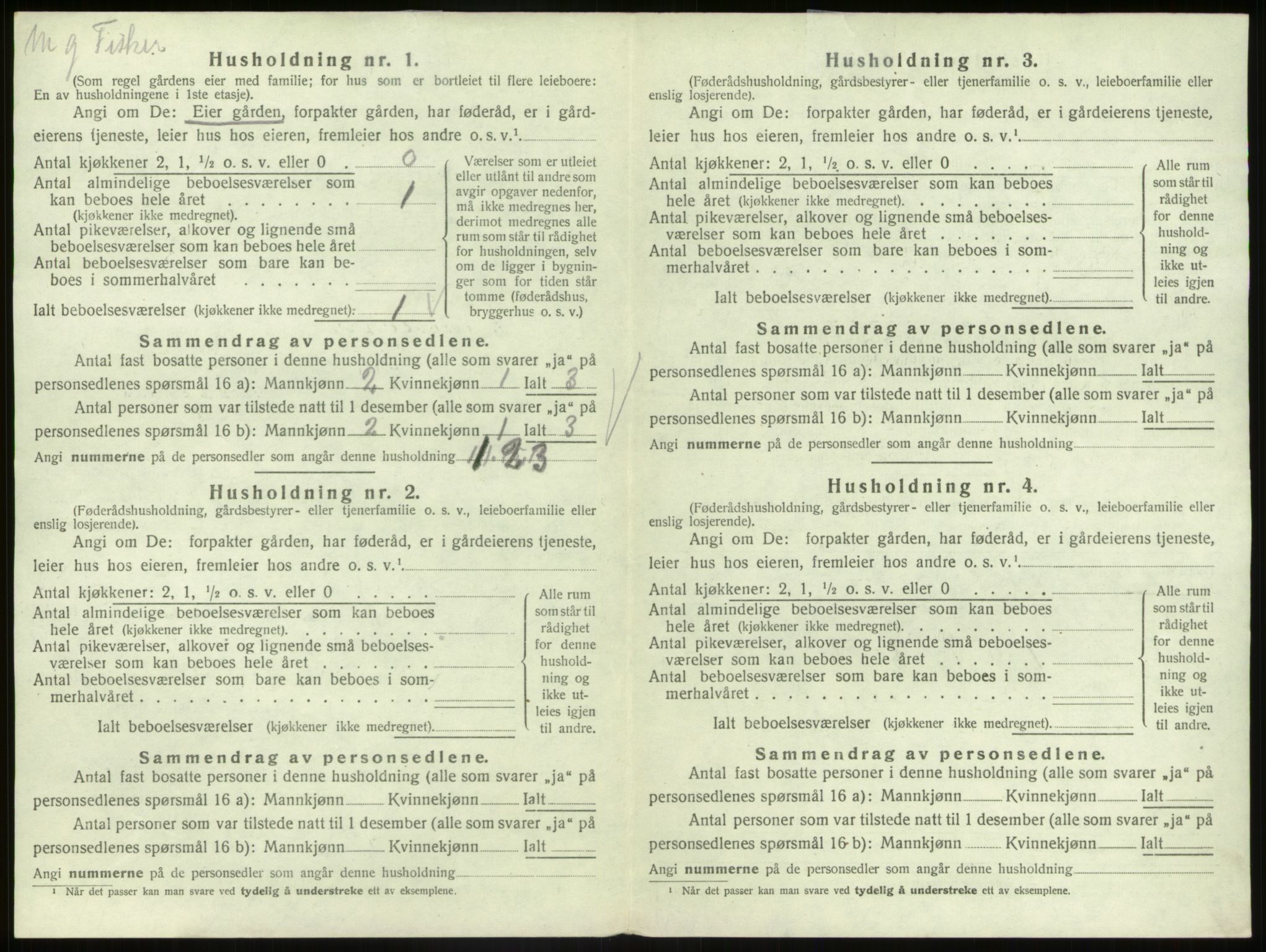 SAB, 1920 census for Nord-Vågsøy, 1920, p. 351