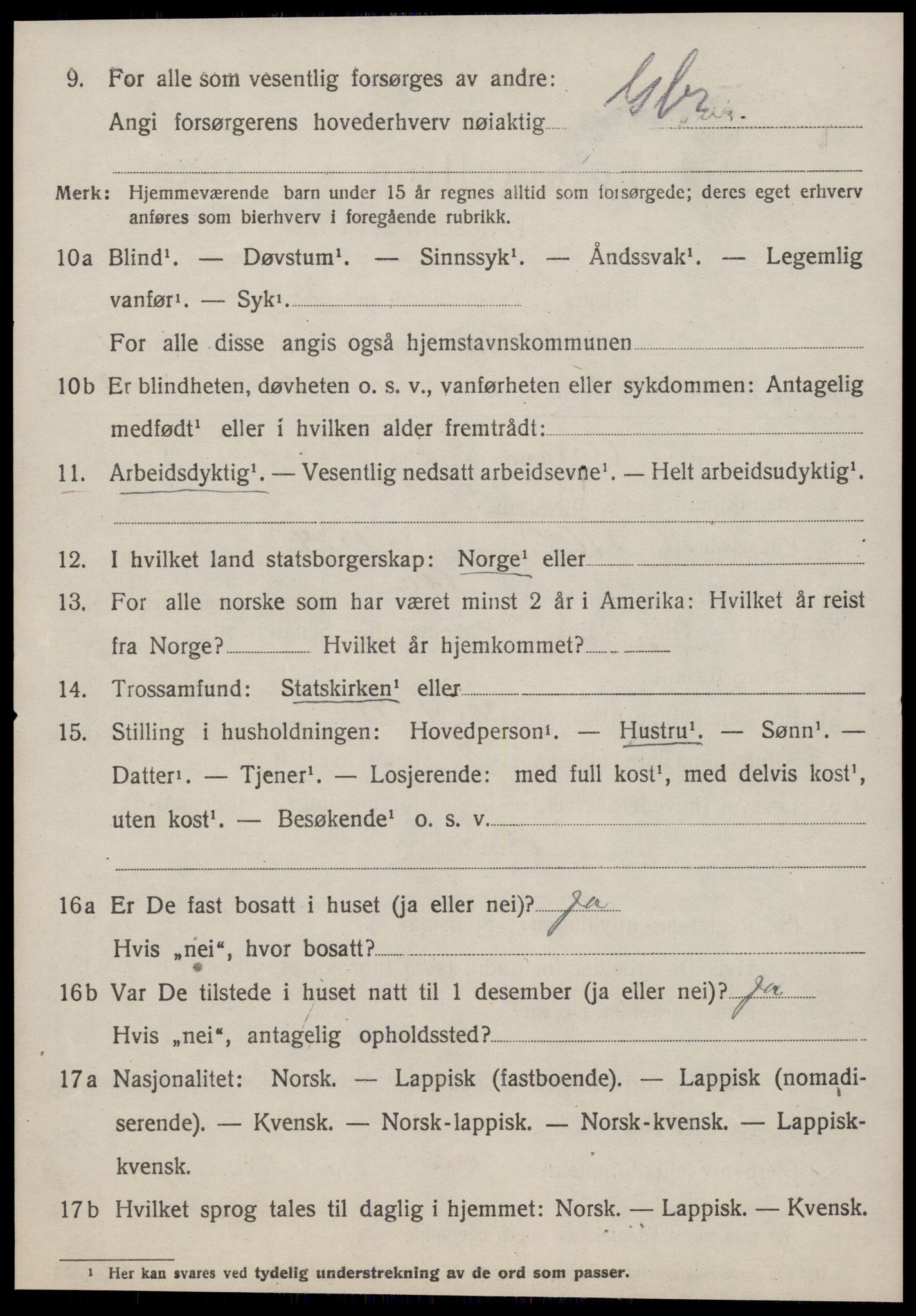 SAT, 1920 census for Å, 1920, p. 929