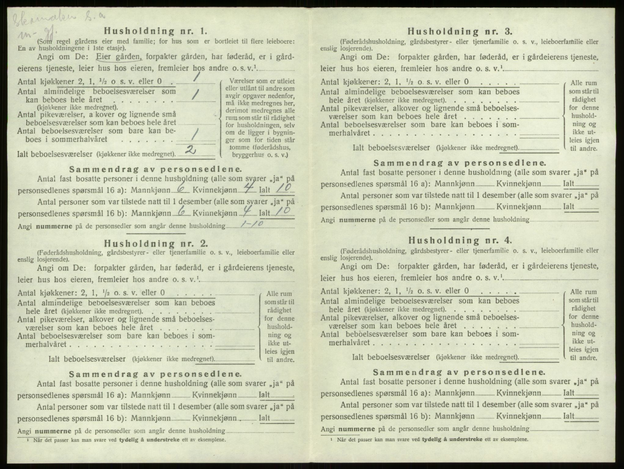 SAB, 1920 census for Stryn, 1920, p. 395