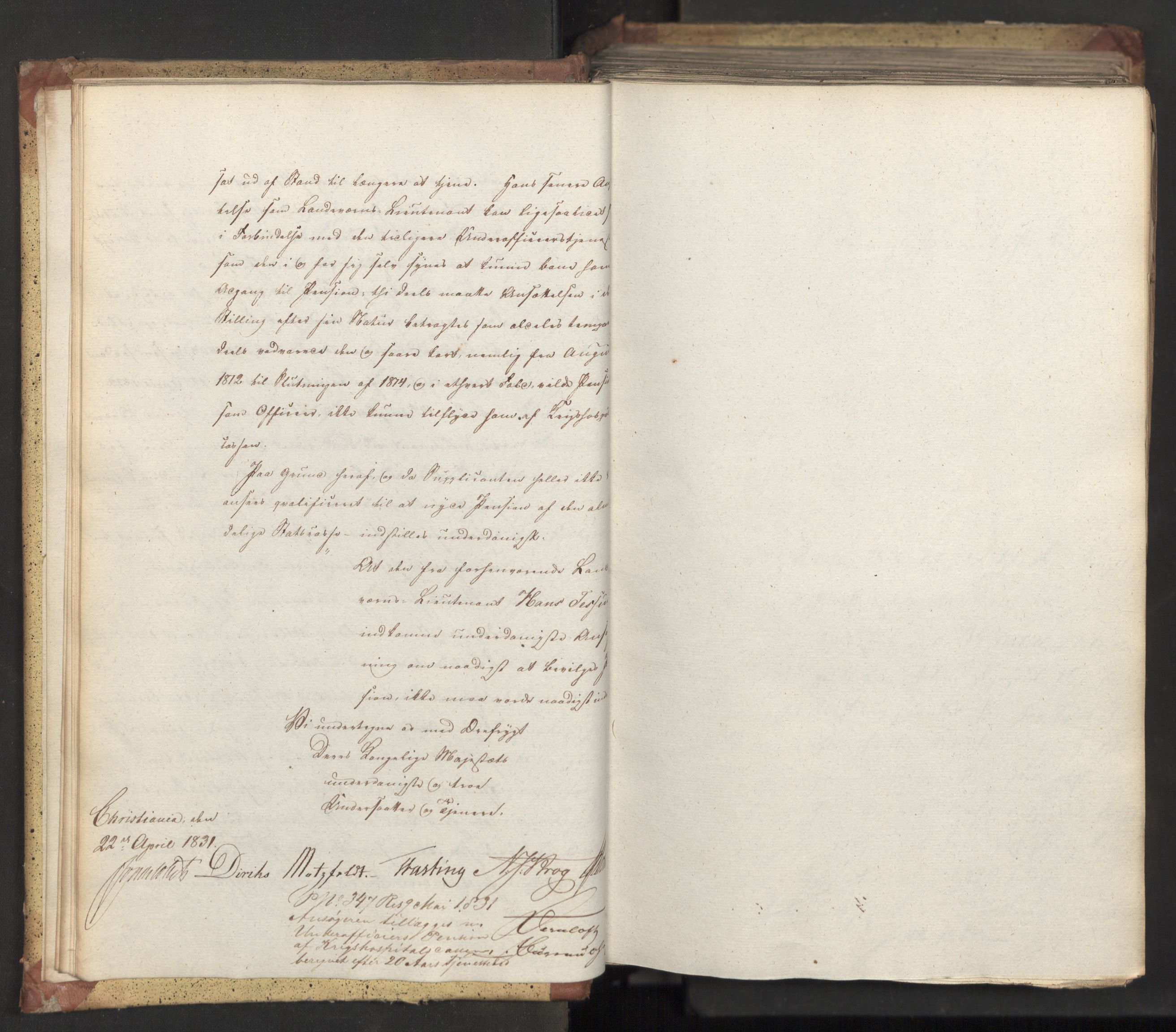 Statsrådsavdelingen i Stockholm, AV/RA-S-1003/D/Da/L0071: Regjeringsinnstillinger nr. 1222-1364, 1831, p. 16