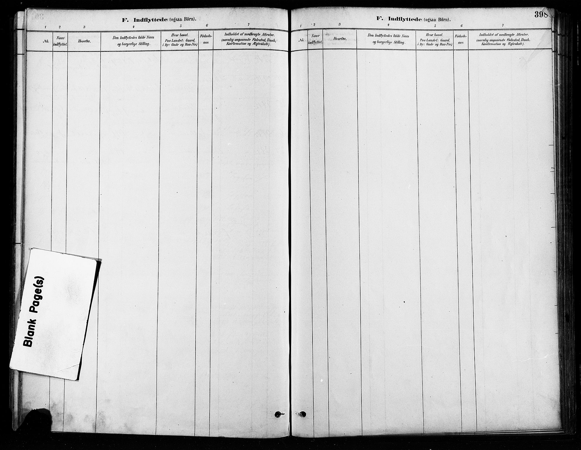 Grønland prestekontor Kirkebøker, AV/SAO-A-10848/F/Fa/L0008: Parish register (official) no. 8, 1881-1893, p. 398