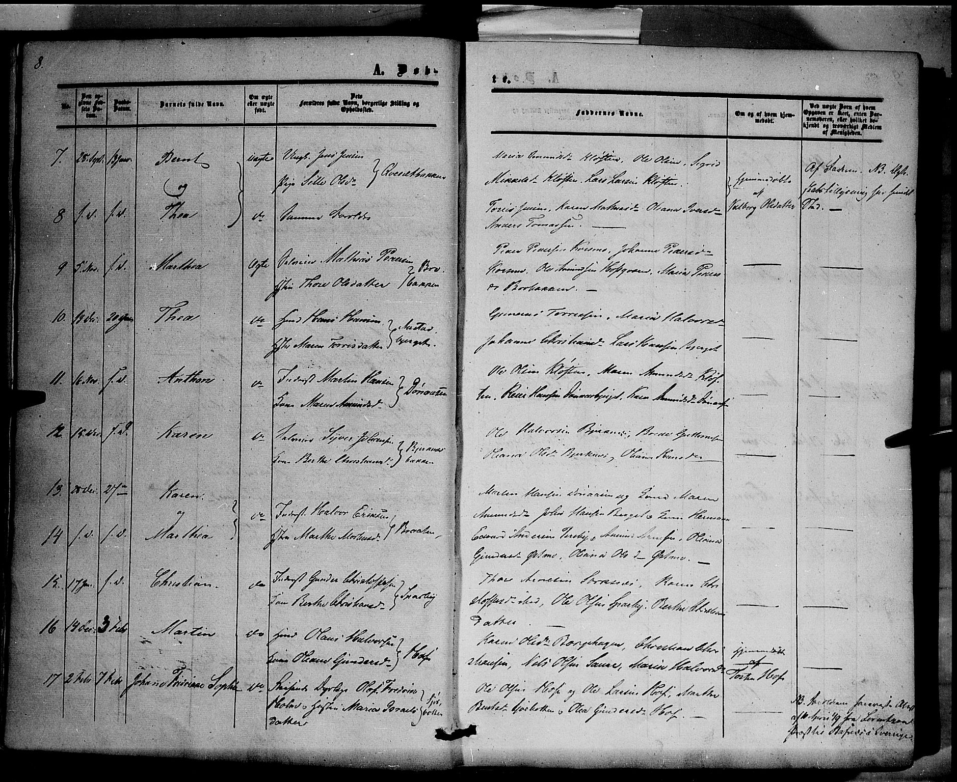 Hof prestekontor, SAH/PREST-038/H/Ha/Haa/L0008: Parish register (official) no. 8, 1849-1861, p. 8