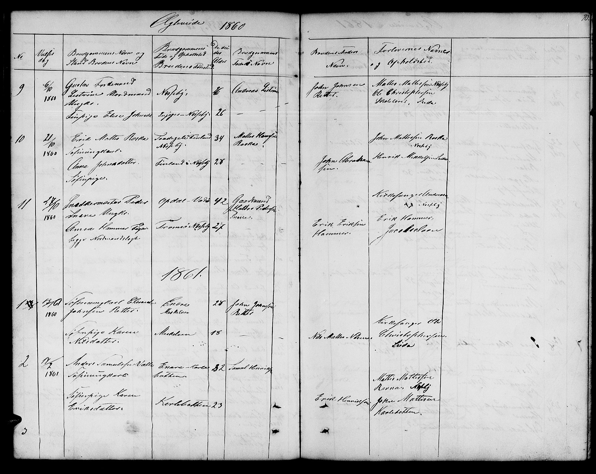 Nesseby sokneprestkontor, AV/SATØ-S-1330/H/Hb/L0001klokker: Parish register (copy) no. 1, 1844-1861, p. 70
