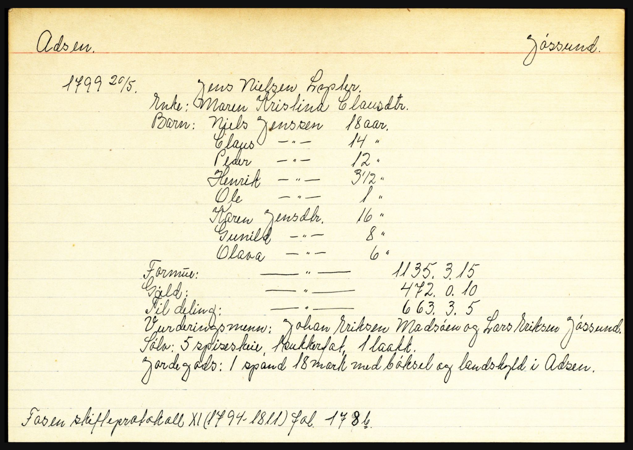 Fosen sorenskriveri, AV/SAT-A-1107/1/3, 1681-1823, p. 9