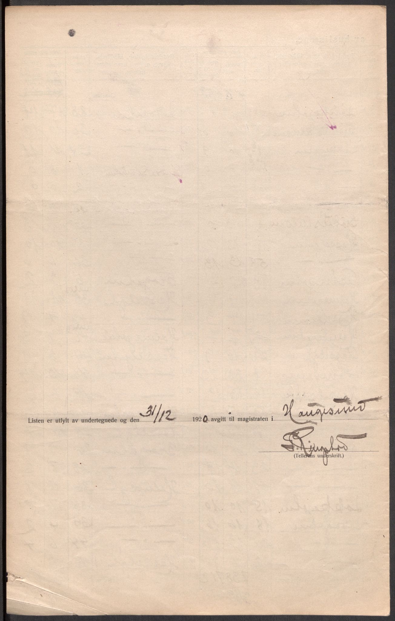 SAST, 1920 census for Haugesund, 1920, p. 56