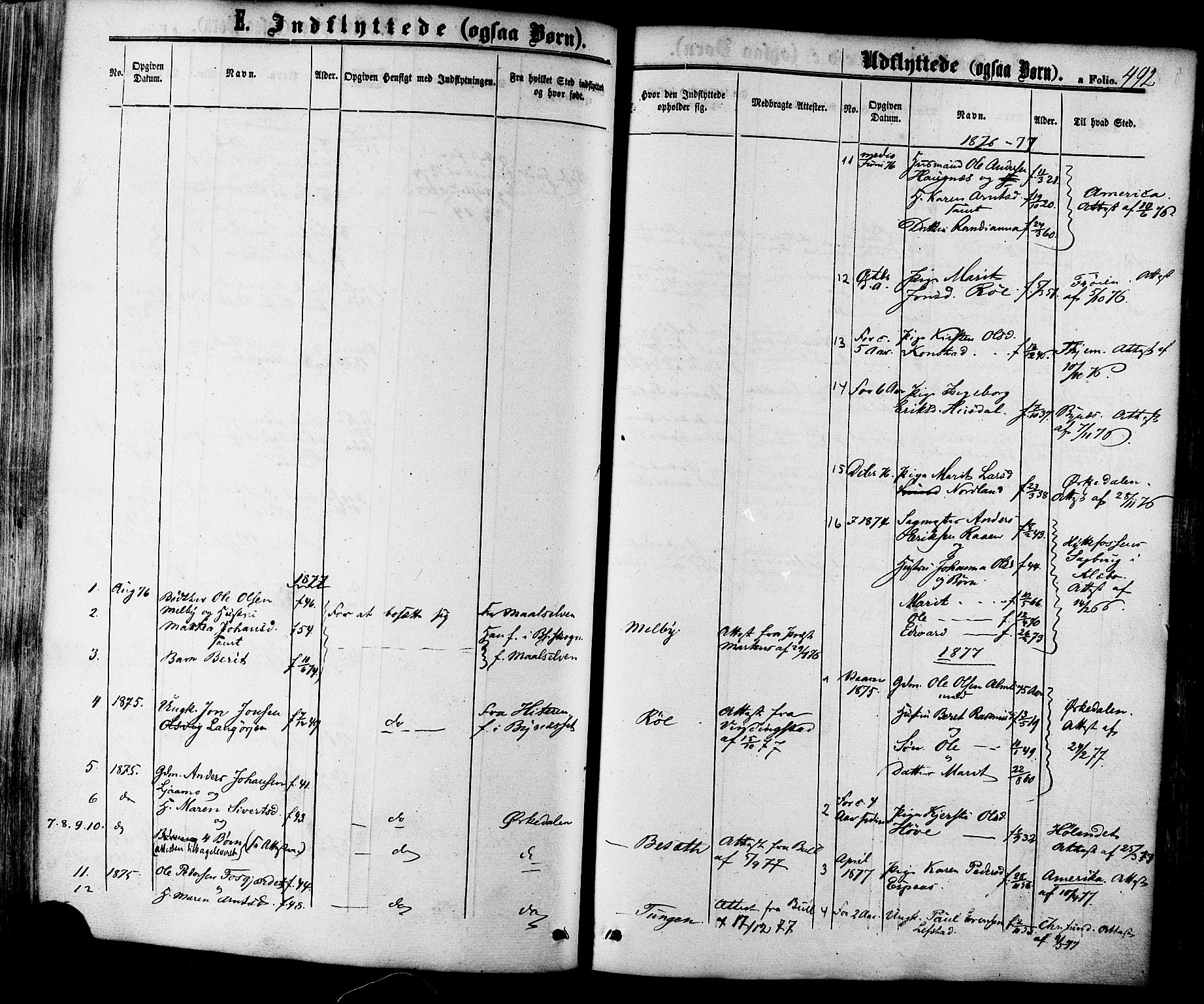 Ministerialprotokoller, klokkerbøker og fødselsregistre - Sør-Trøndelag, SAT/A-1456/665/L0772: Parish register (official) no. 665A07, 1856-1878, p. 492