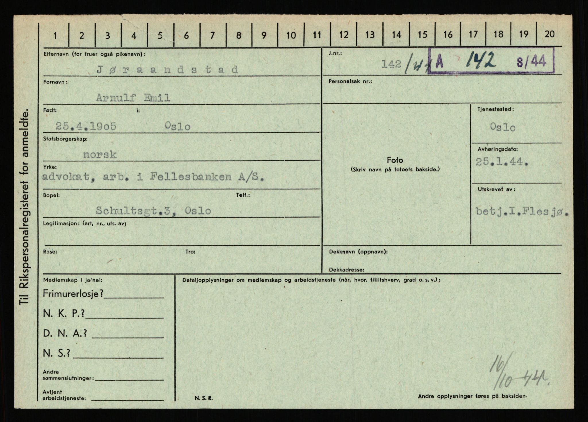 Statspolitiet - Hovedkontoret / Osloavdelingen, AV/RA-S-1329/C/Ca/L0008: Johan(nes)sen - Knoph, 1943-1945, p. 2693