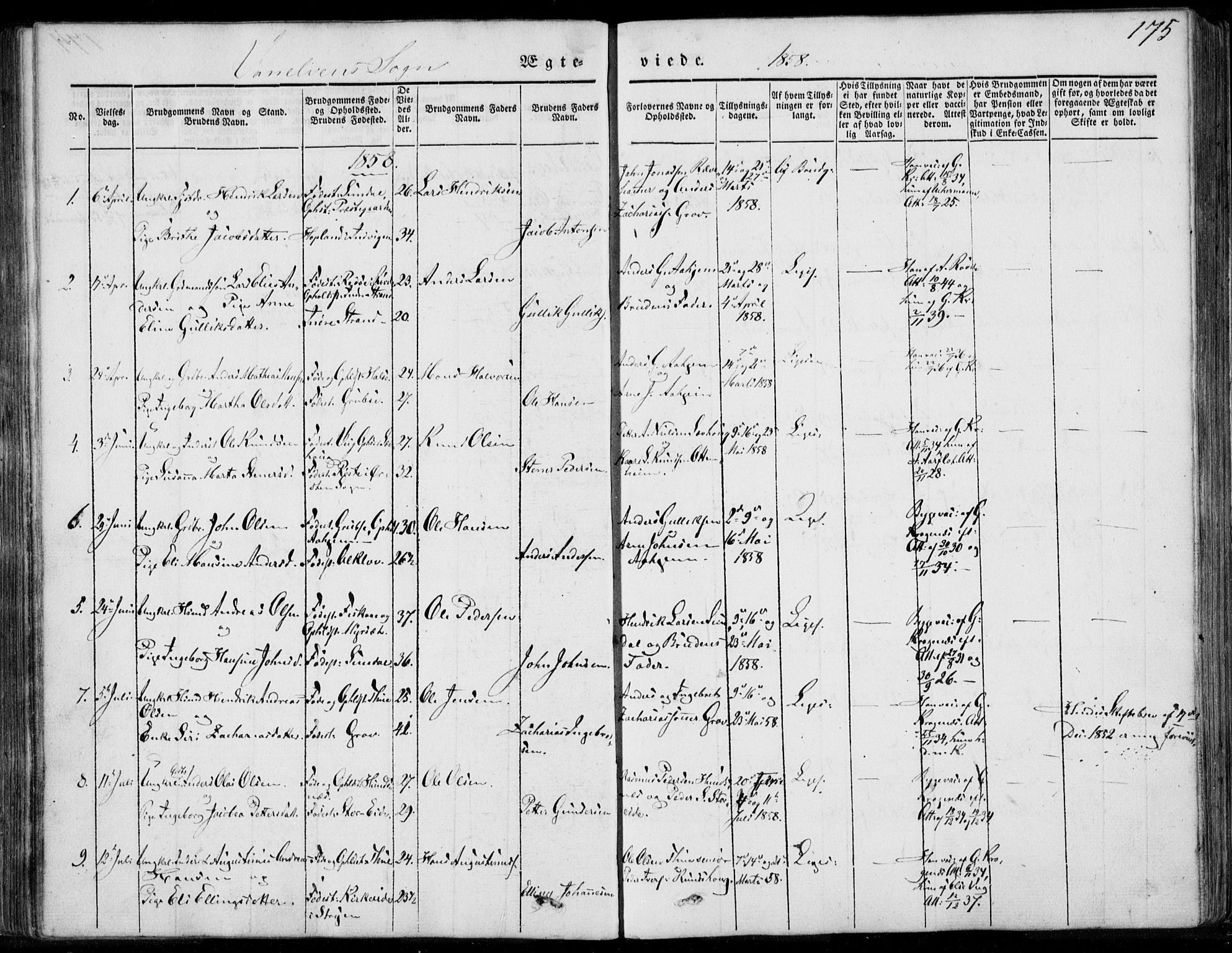 Ministerialprotokoller, klokkerbøker og fødselsregistre - Møre og Romsdal, SAT/A-1454/501/L0006: Parish register (official) no. 501A06, 1844-1868, p. 175