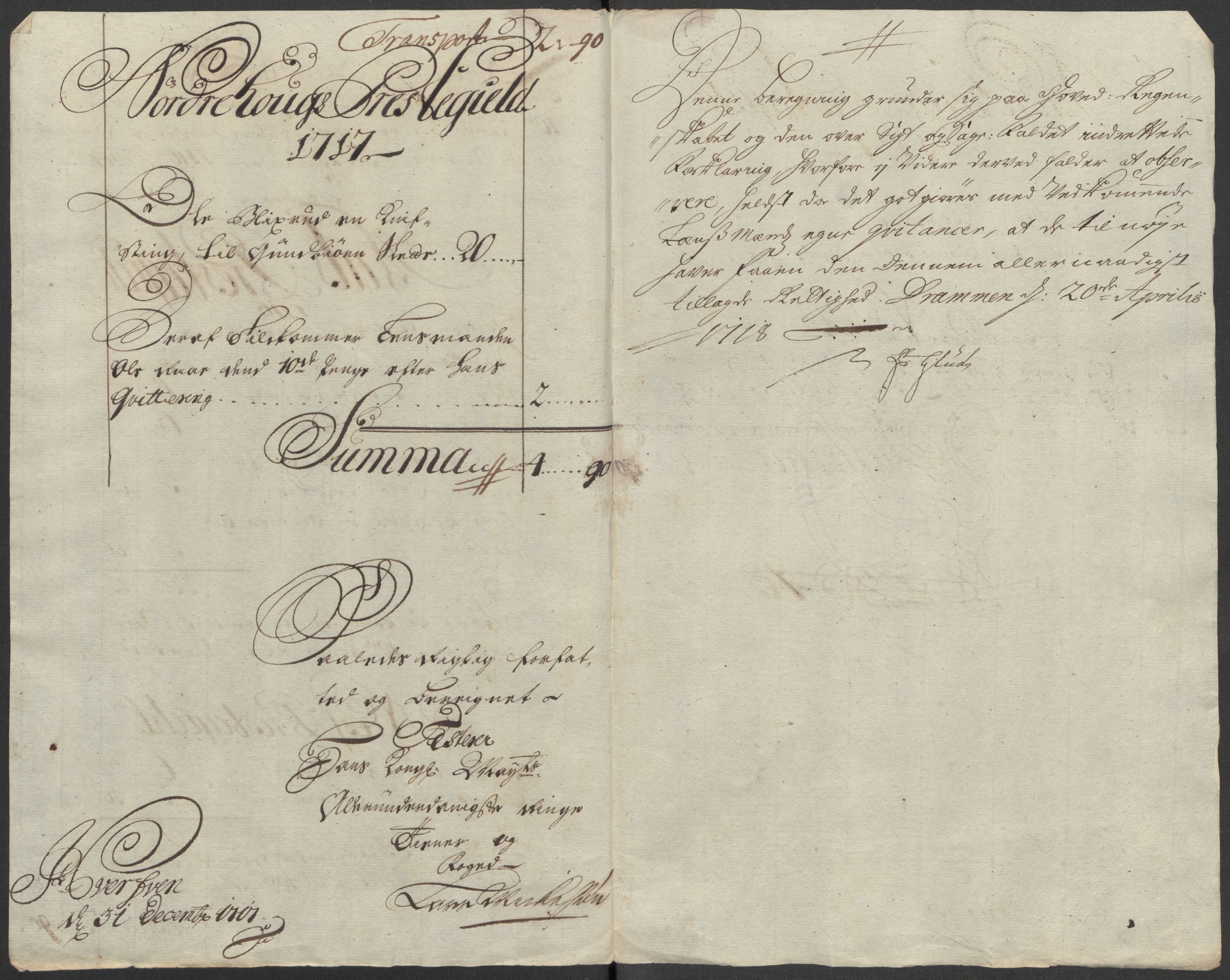 Rentekammeret inntil 1814, Reviderte regnskaper, Fogderegnskap, RA/EA-4092/R23/L1475: Fogderegnskap Ringerike og Hallingdal, 1717, p. 252