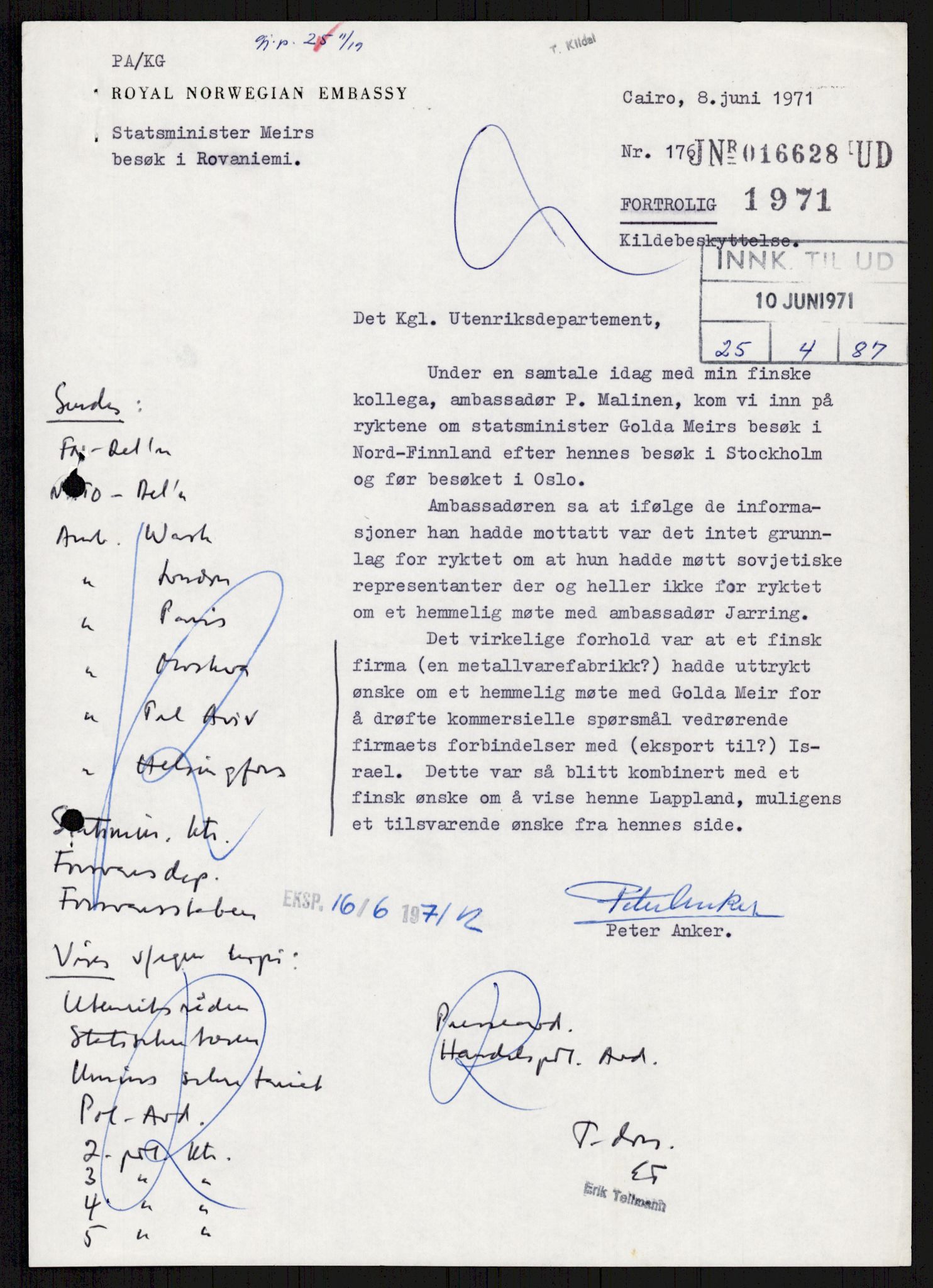 Utenriksdepartementet, hovedarkiv, AV/RA-S-6794/D/Db/Dba/L0776/0003: Verdenspolitikk. Fremmede staters politikk (G.L.) / Israel: Politikk (2 mapper), 1970-1972, p. 170