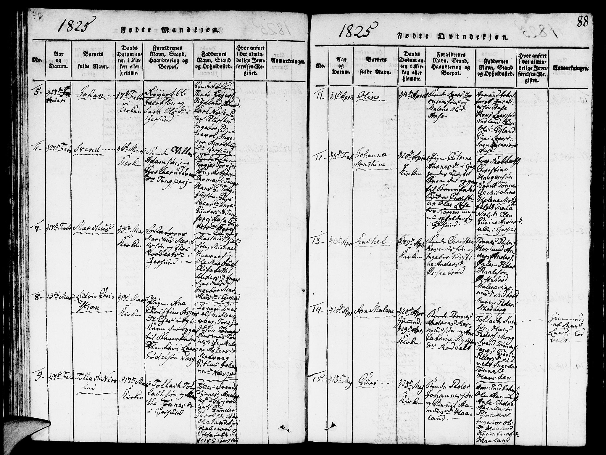 Eigersund sokneprestkontor, AV/SAST-A-101807/S09/L0001: Parish register (copy) no. B 1, 1815-1827, p. 88