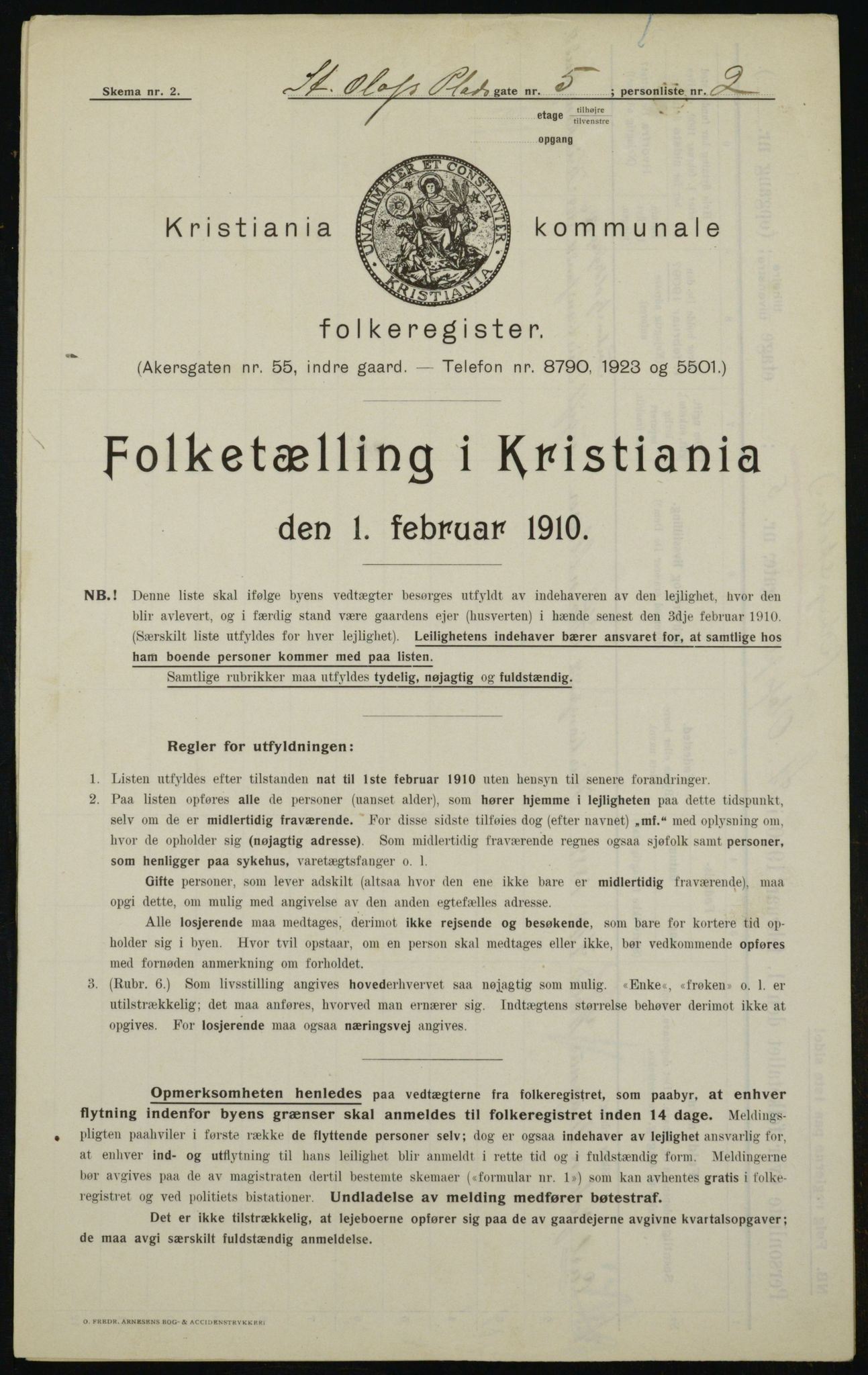 OBA, Municipal Census 1910 for Kristiania, 1910, p. 84527