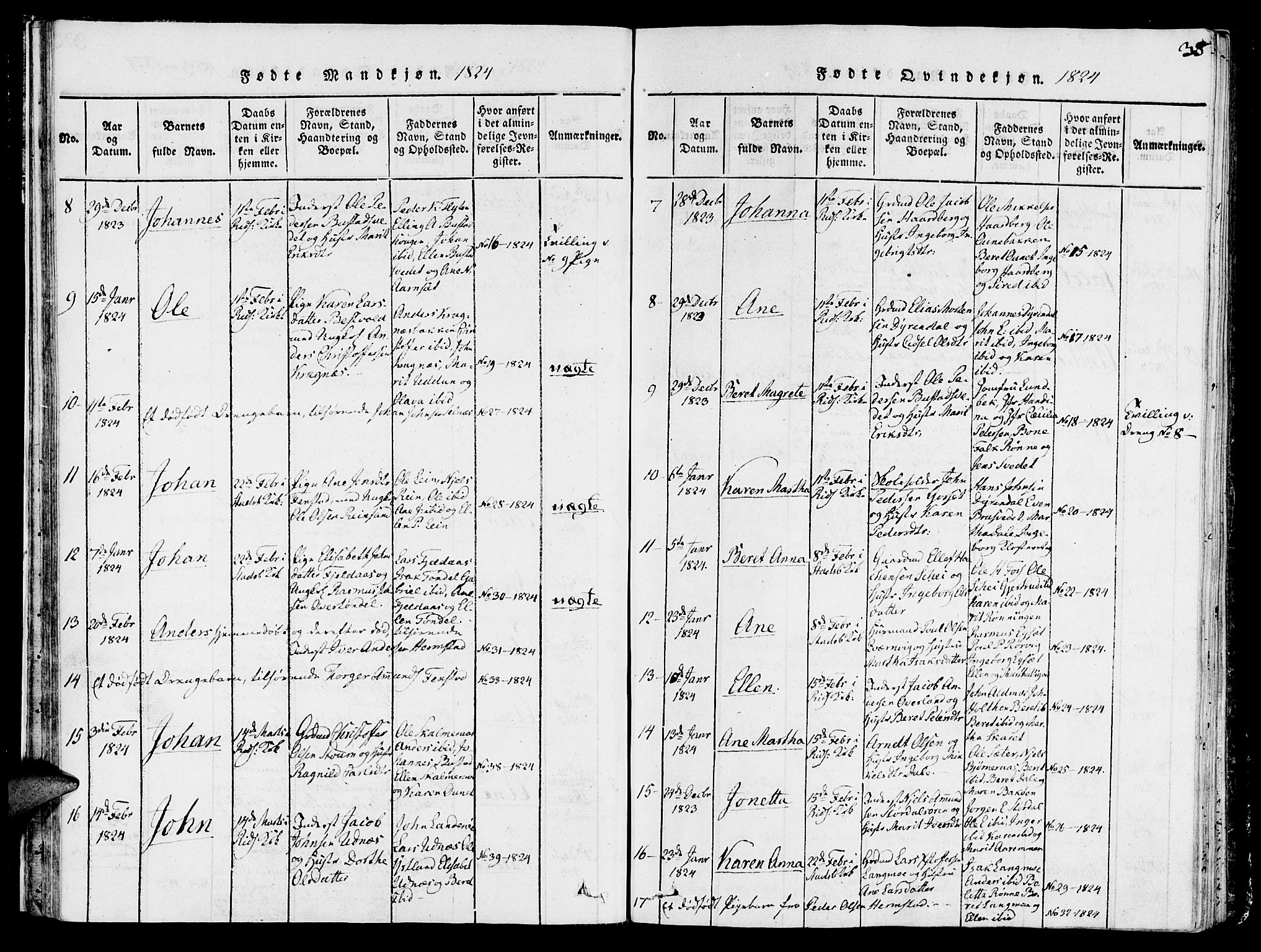 Ministerialprotokoller, klokkerbøker og fødselsregistre - Sør-Trøndelag, SAT/A-1456/646/L0608: Parish register (official) no. 646A06, 1816-1825, p. 38