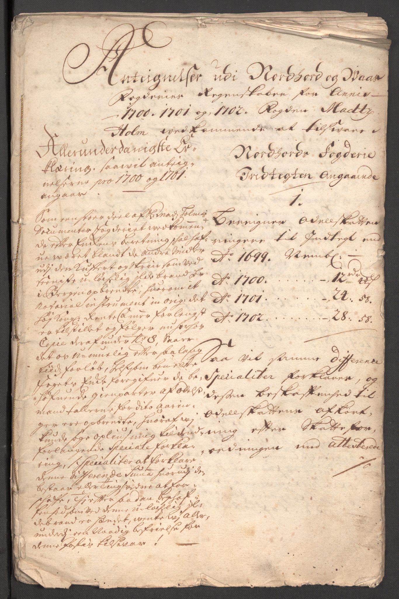 Rentekammeret inntil 1814, Reviderte regnskaper, Fogderegnskap, AV/RA-EA-4092/R51/L3186: Fogderegnskap Nordhordland og Voss, 1702-1703, p. 165