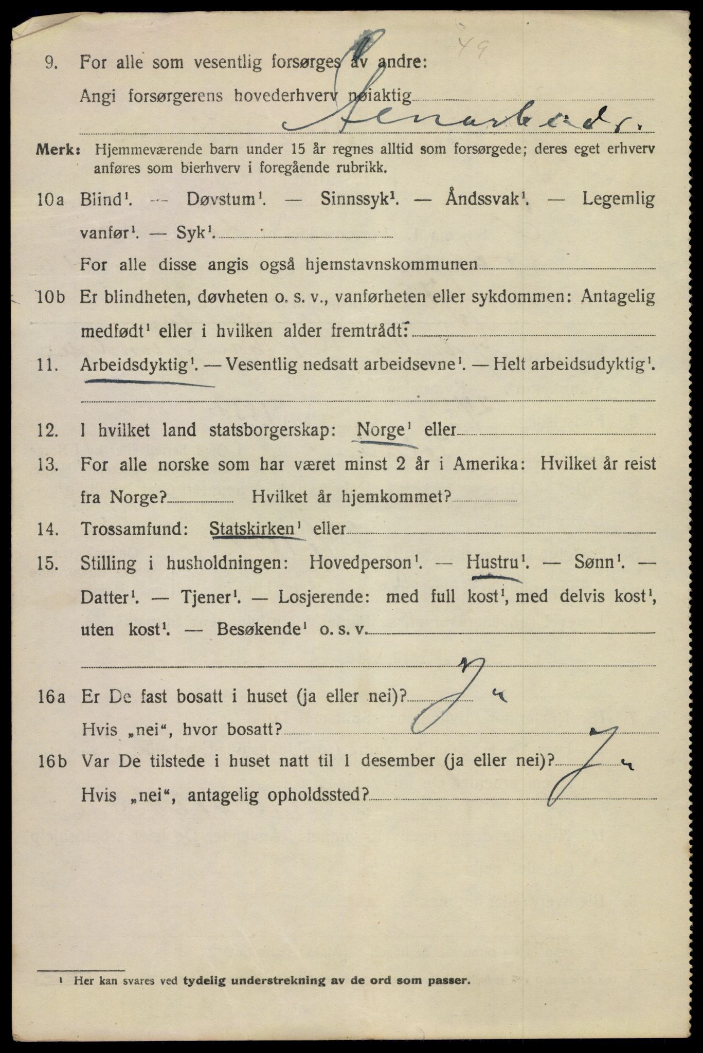 SAKO, 1920 census for Kragerø, 1920, p. 13890