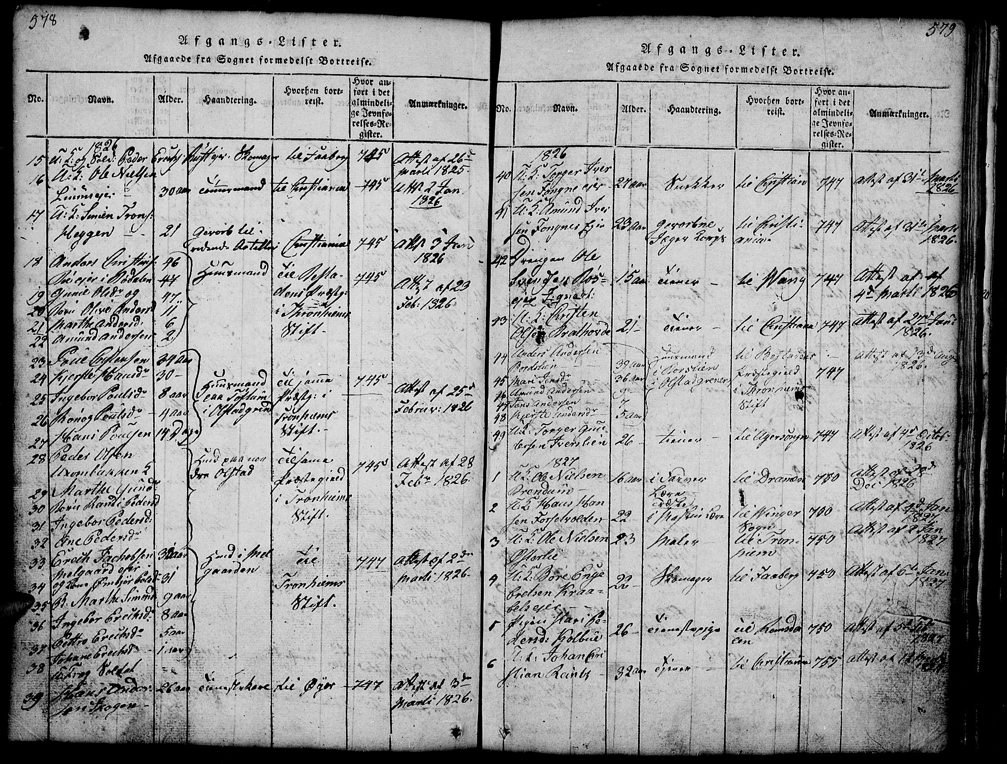 Gausdal prestekontor, SAH/PREST-090/H/Ha/Hab/L0001: Parish register (copy) no. 1, 1817-1848, p. 578-579