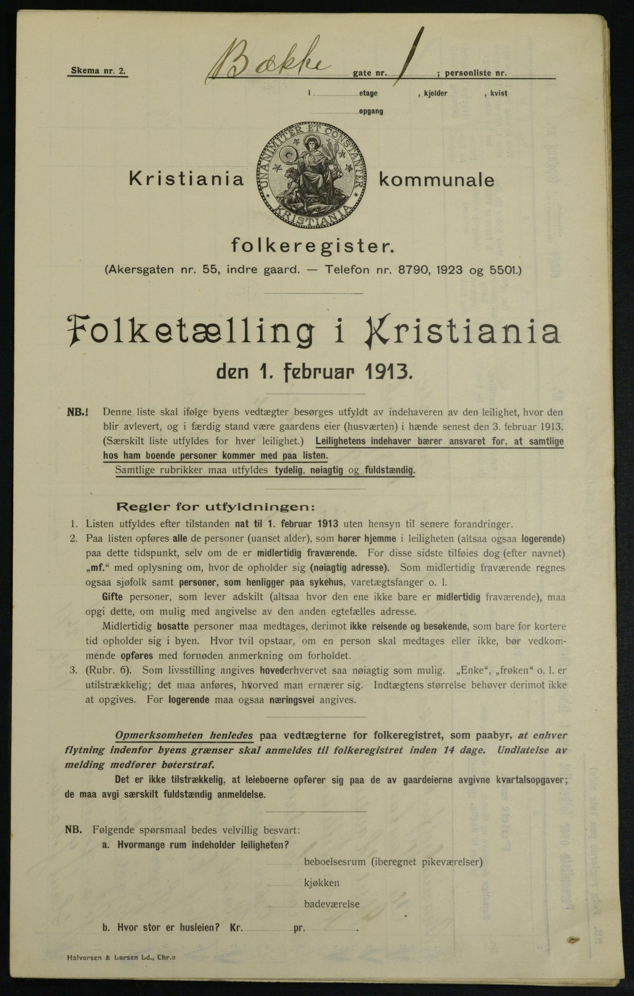 OBA, Municipal Census 1913 for Kristiania, 1913, p. 11034