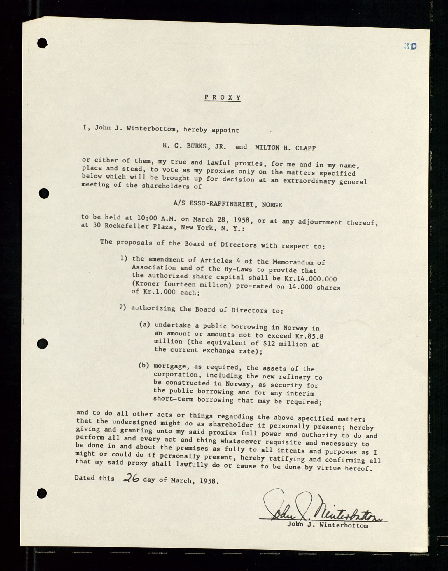 PA 1537 - A/S Essoraffineriet Norge, AV/SAST-A-101957/A/Aa/L0002/0001: Styremøter / Shareholder meetings, Board meeting minutes, 1957-1961, p. 50