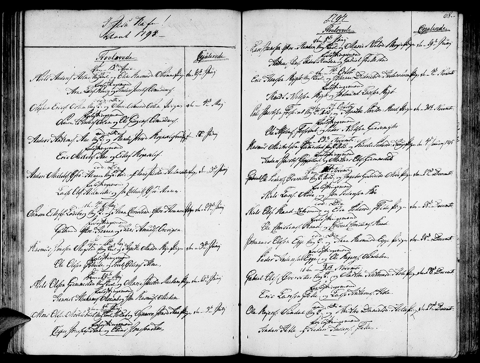 Gloppen sokneprestembete, SAB/A-80101/H/Haa/Haaa/L0005: Parish register (official) no. A 5, 1785-1815, p. 68