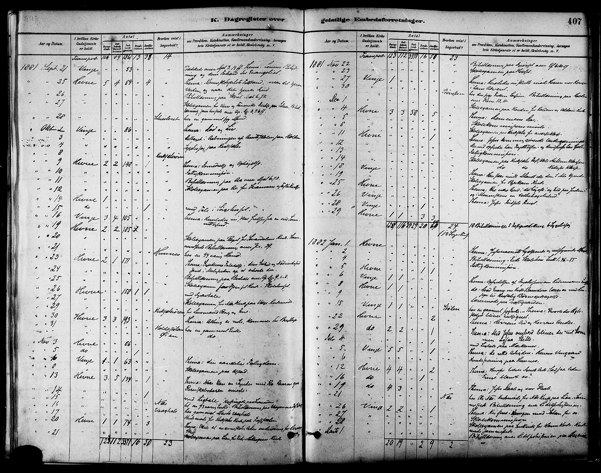 Ministerialprotokoller, klokkerbøker og fødselsregistre - Sør-Trøndelag, AV/SAT-A-1456/630/L0496: Parish register (official) no. 630A09, 1879-1895, p. 407