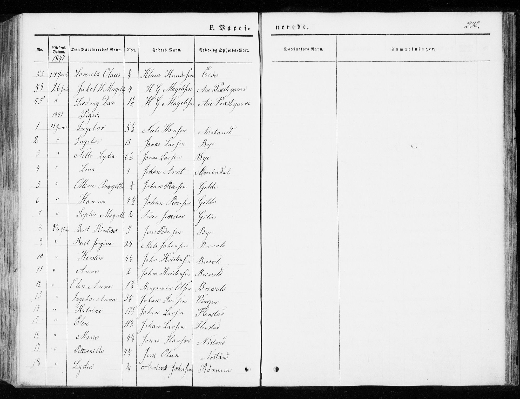 Ministerialprotokoller, klokkerbøker og fødselsregistre - Sør-Trøndelag, AV/SAT-A-1456/655/L0677: Parish register (official) no. 655A06, 1847-1860, p. 232