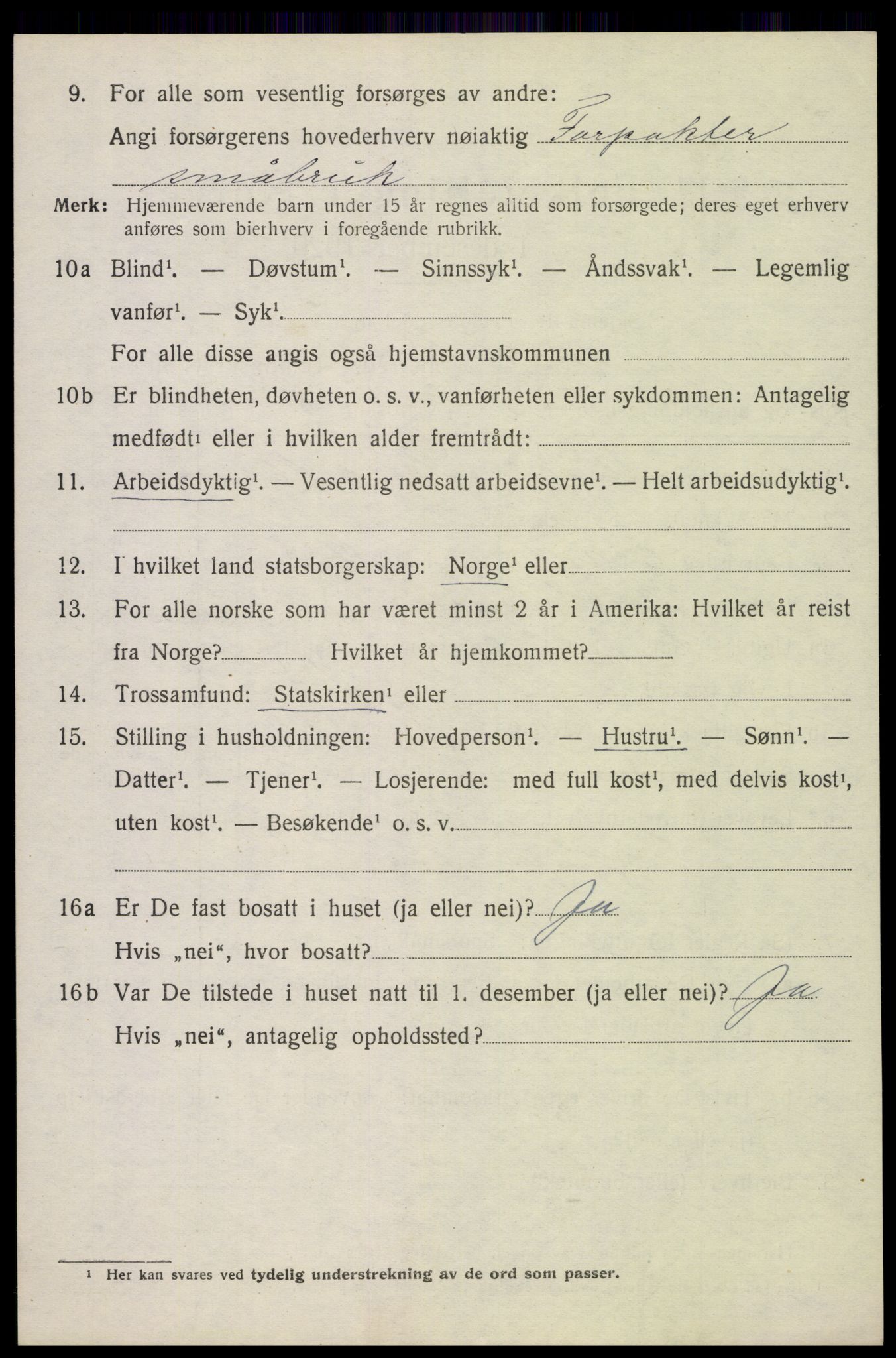 SAH, 1920 census for Vestre Gausdal, 1920, p. 1742