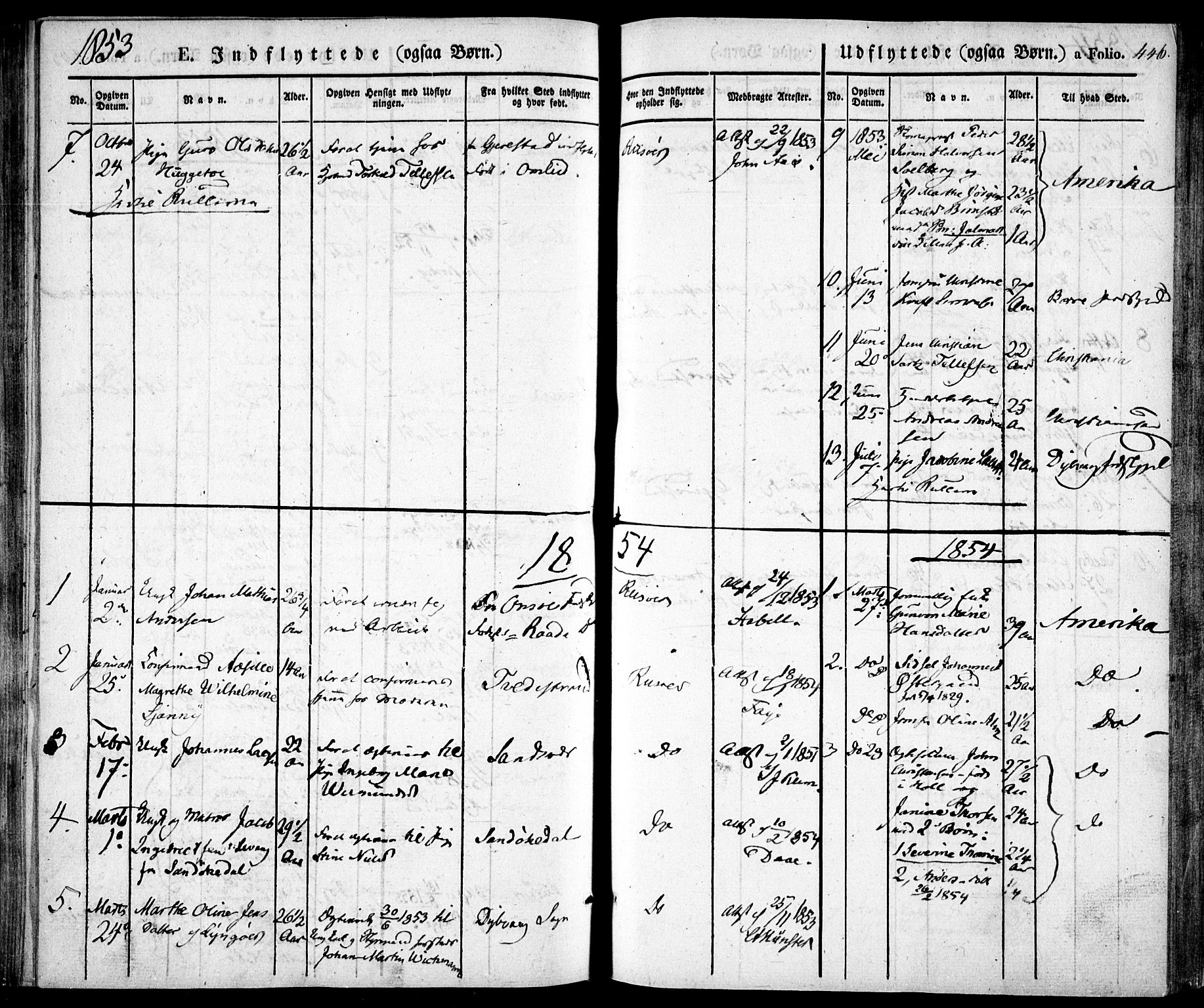 Risør sokneprestkontor, SAK/1111-0035/F/Fa/L0003: Parish register (official) no. A 3, 1838-1864, p. 446