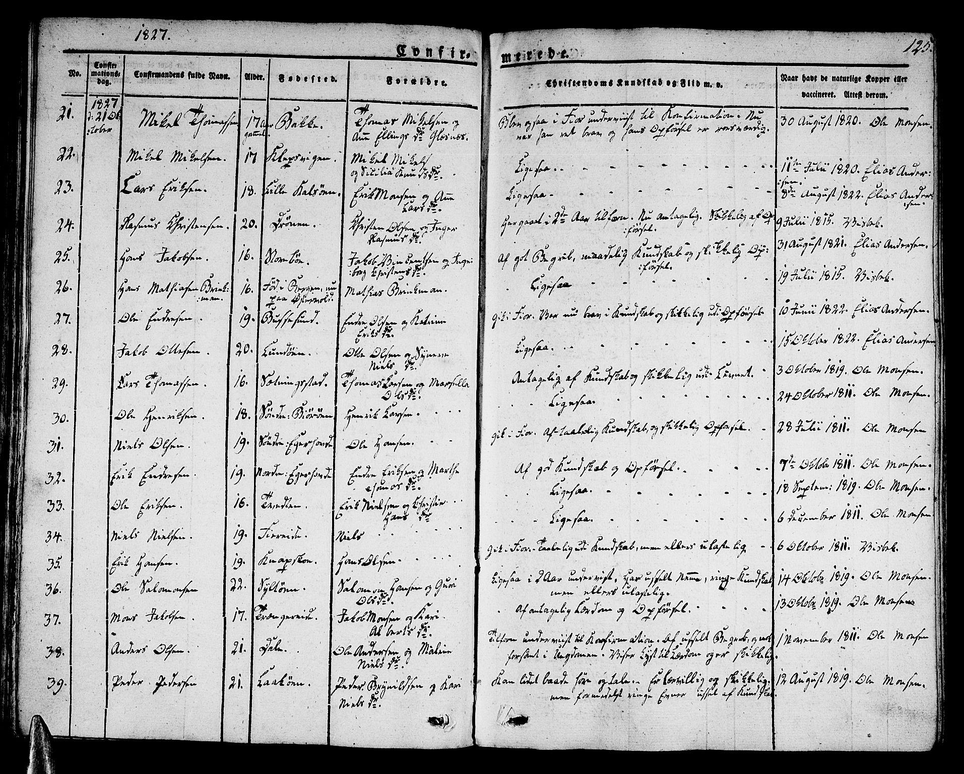 Sund sokneprestembete, AV/SAB-A-99930: Parish register (official) no. A 12, 1825-1835, p. 125