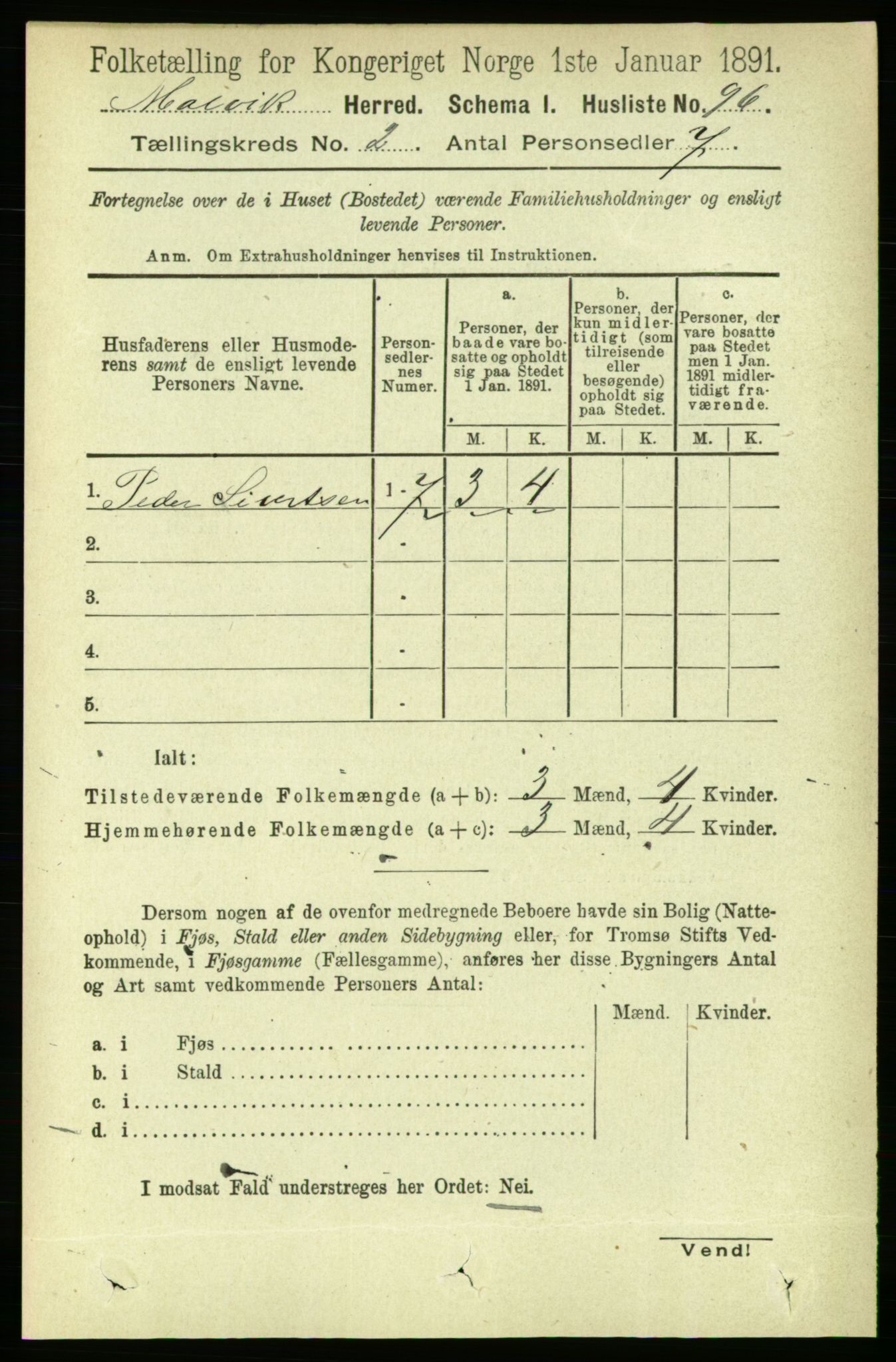 RA, 1891 census for 1663 Malvik, 1891, p. 753