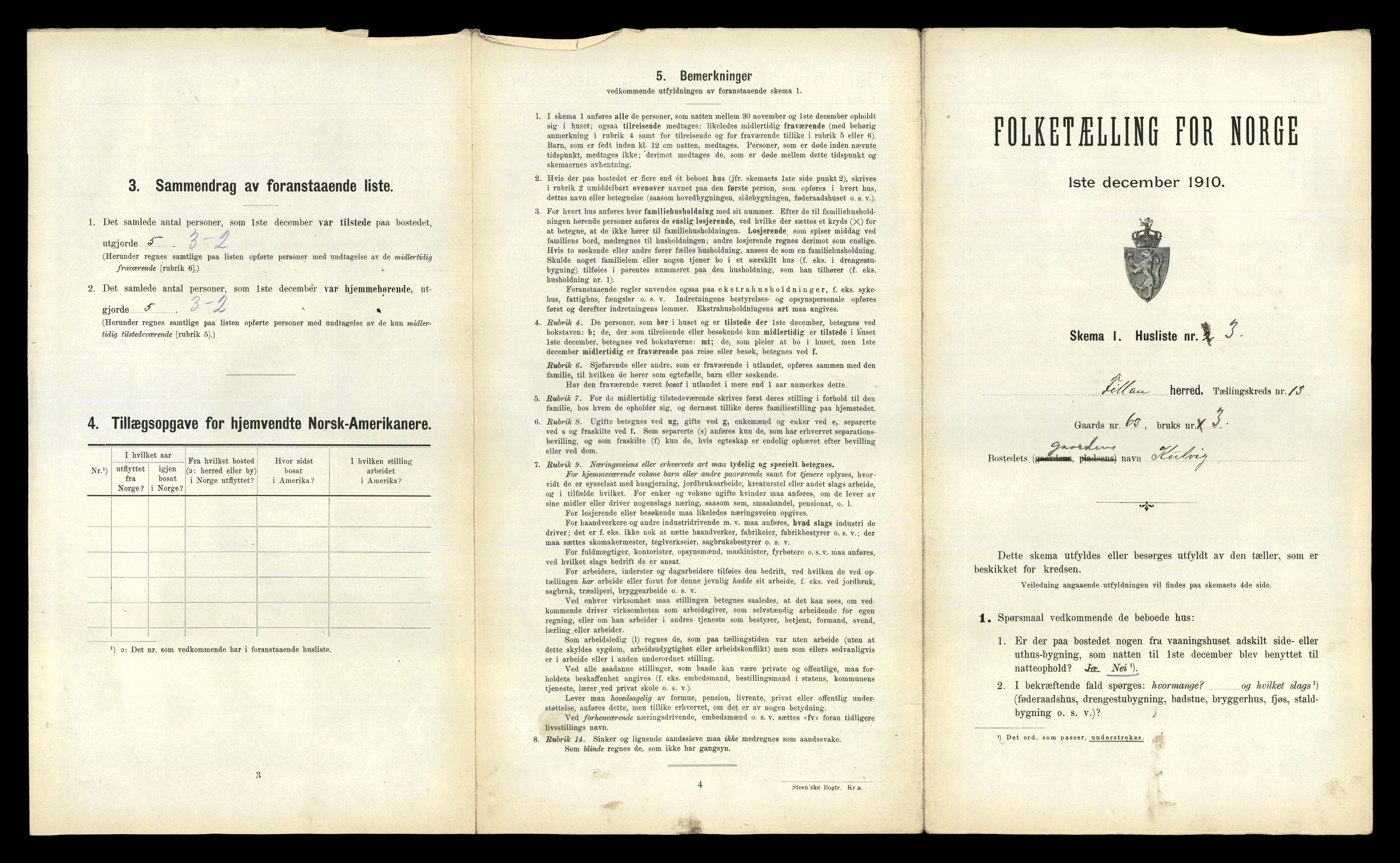 RA, 1910 census for Fillan, 1910, p. 879