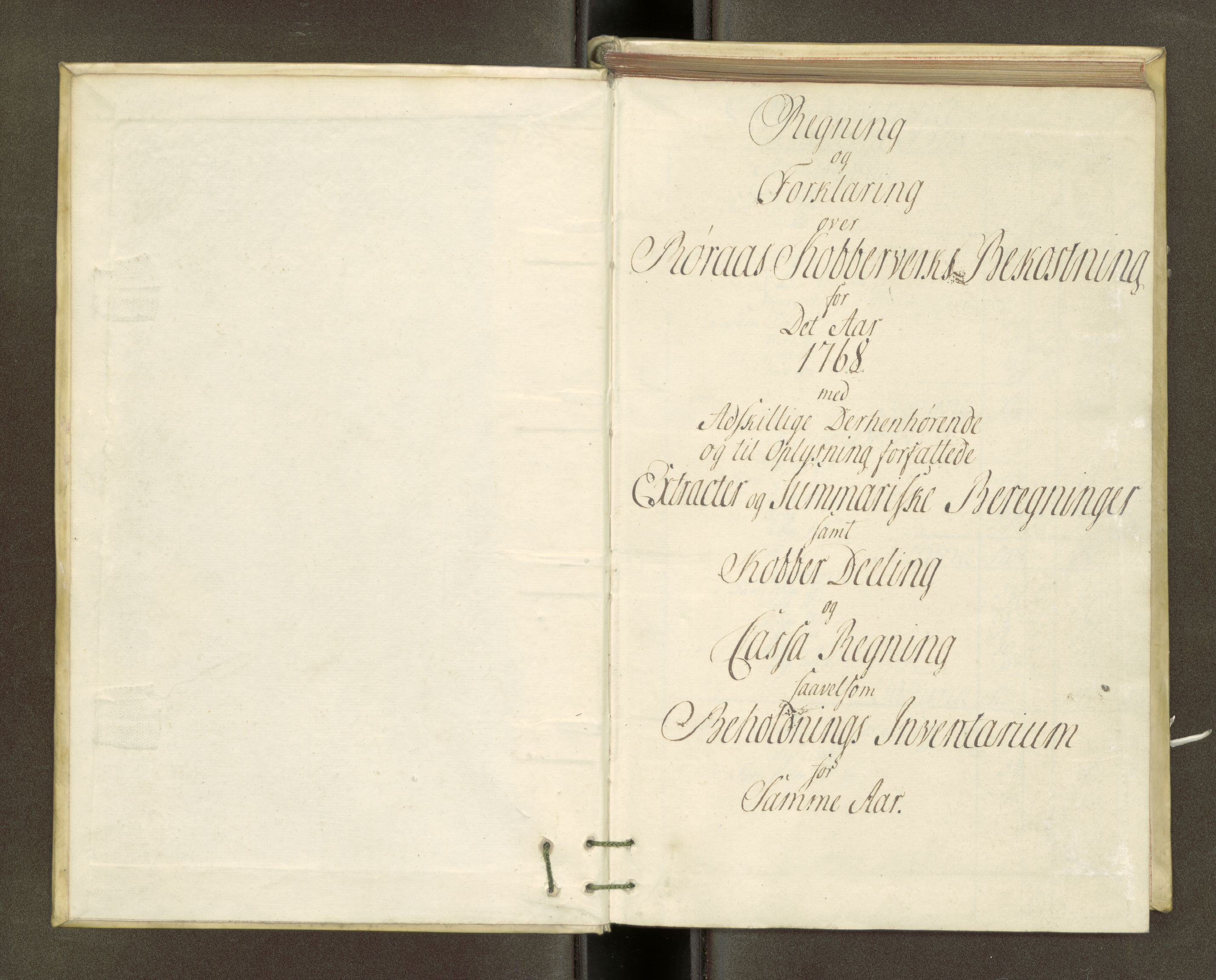 Røros kobberverk, SAT/PA-0211/1/08/L0087: 8.1.86 Bergregnskap, 1768