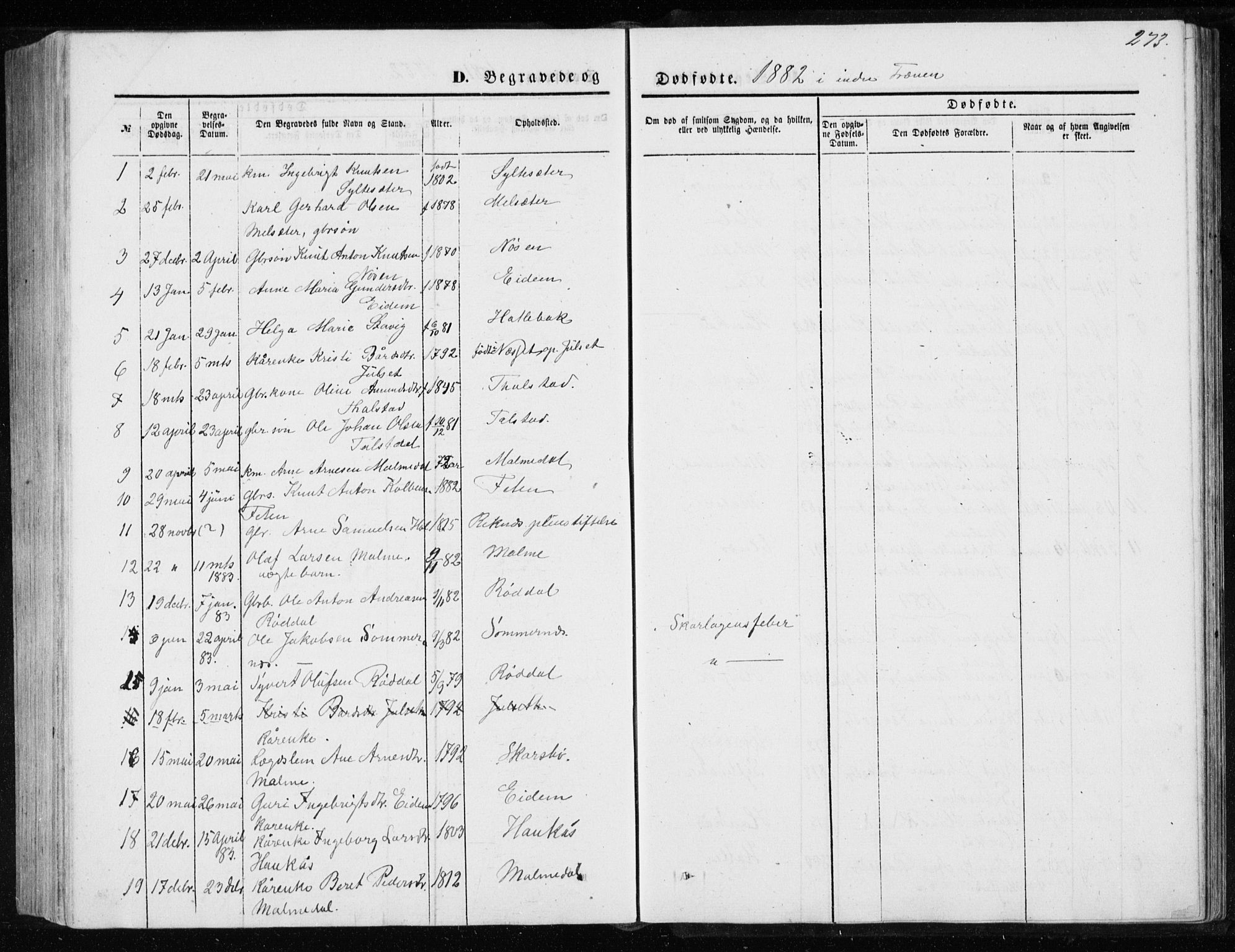 Ministerialprotokoller, klokkerbøker og fødselsregistre - Møre og Romsdal, AV/SAT-A-1454/565/L0754: Parish register (copy) no. 565C03, 1870-1896, p. 273