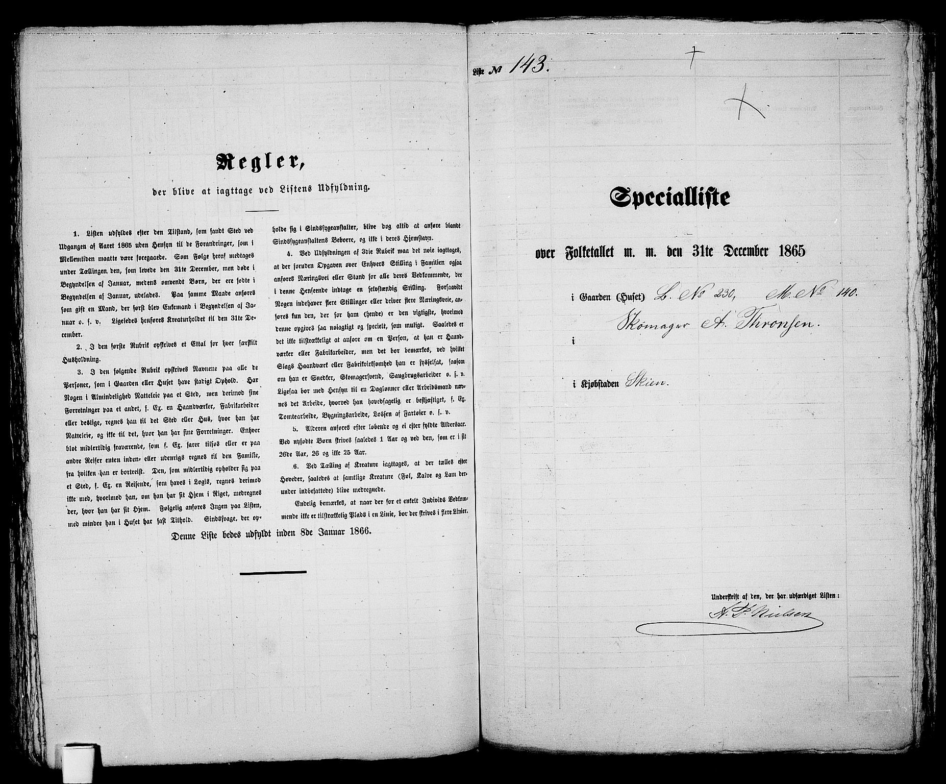 RA, 1865 census for Skien, 1865, p. 296