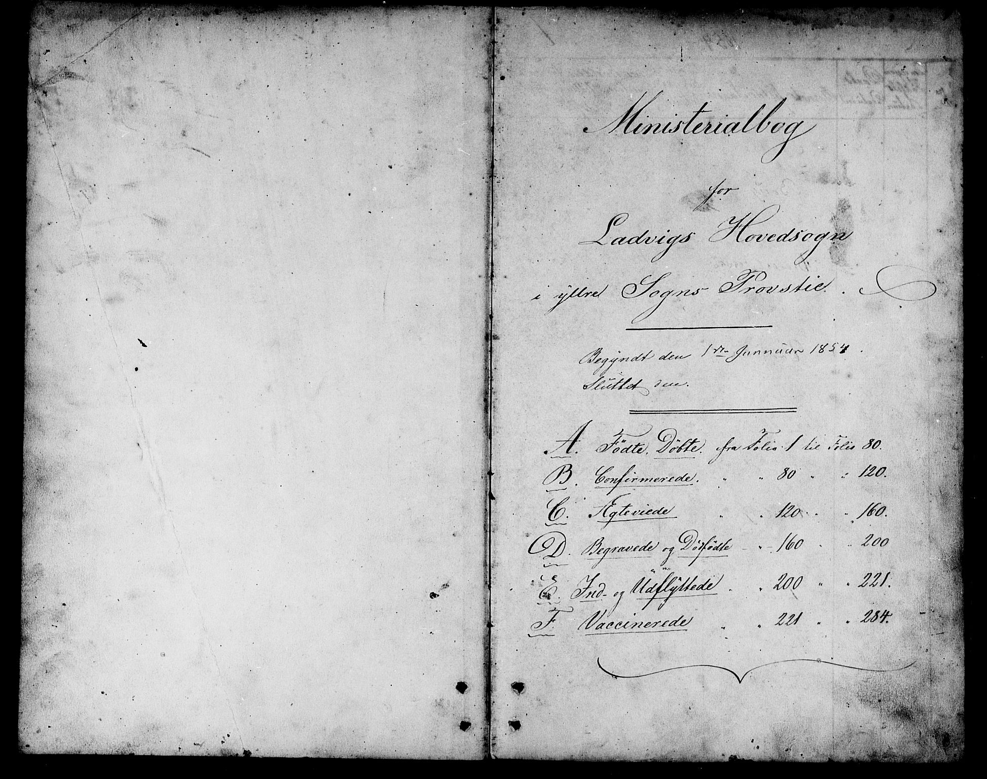 Lavik sokneprestembete, AV/SAB-A-80901: Parish register (copy) no. A 1, 1854-1881, p. 1
