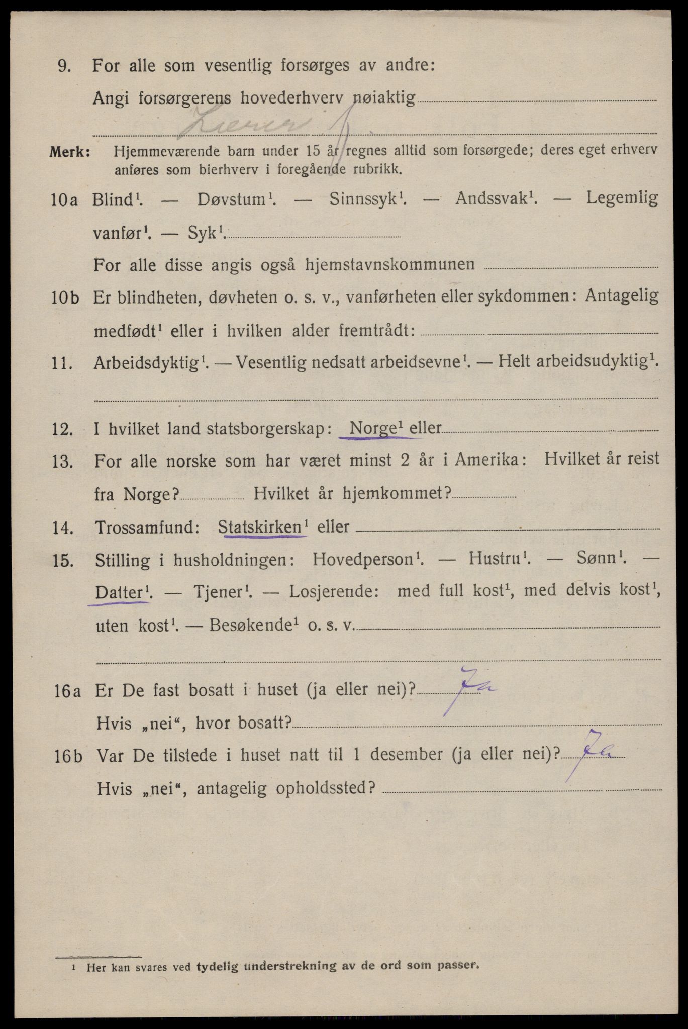 SAST, 1920 census for Stavanger, 1920, p. 82595